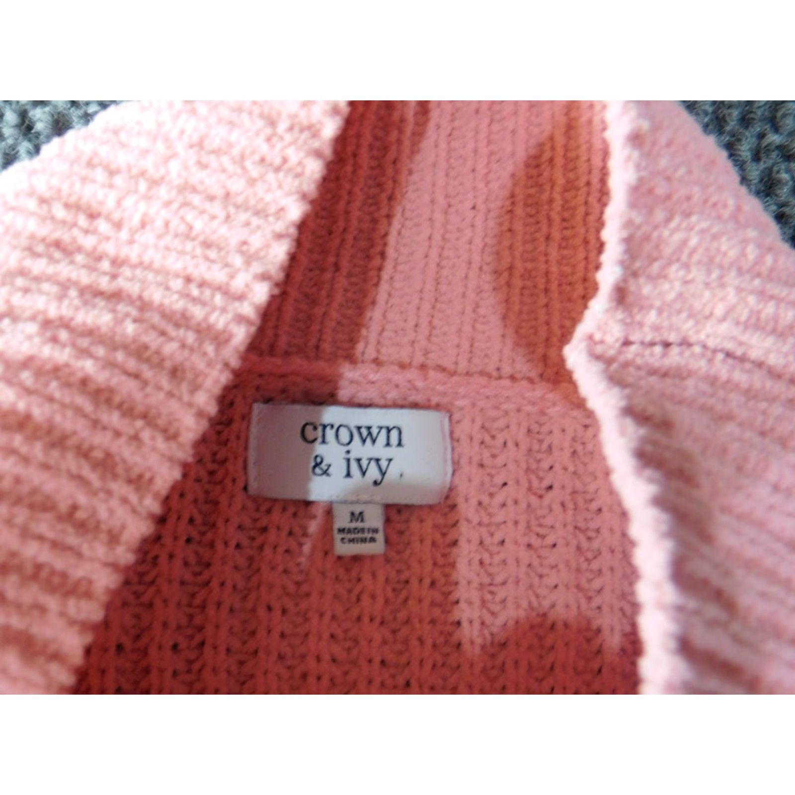 Vintage Crown & Ivy Womens Sweater Pullover Turtleneck Knit Dolman Sleeve Medium Pink Regular Size M Size M / US 6-8 / IT 42-44 - 4 Thumbnail
