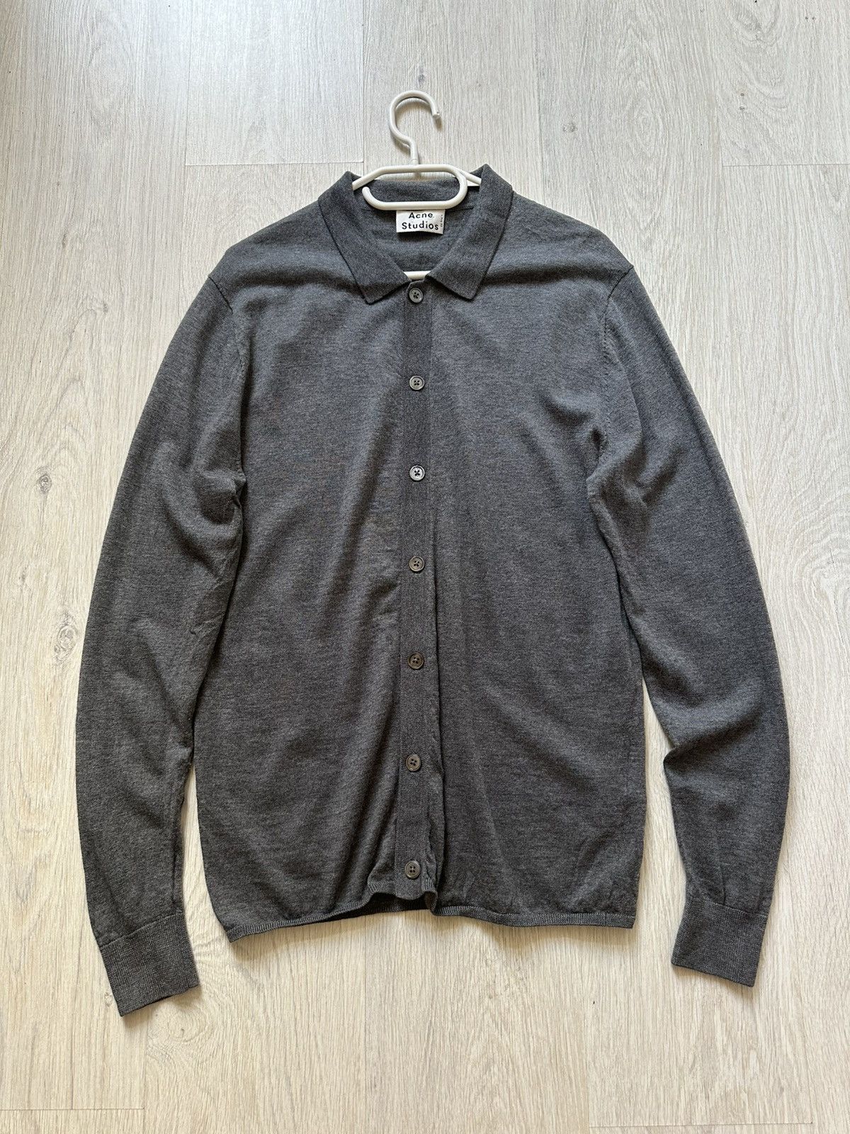Acne Studios Acne Studios Clissold S Wool Cardigan Sweater Gray Size M Size US M / EU 48-50 / 2 - 1 Thumbnail