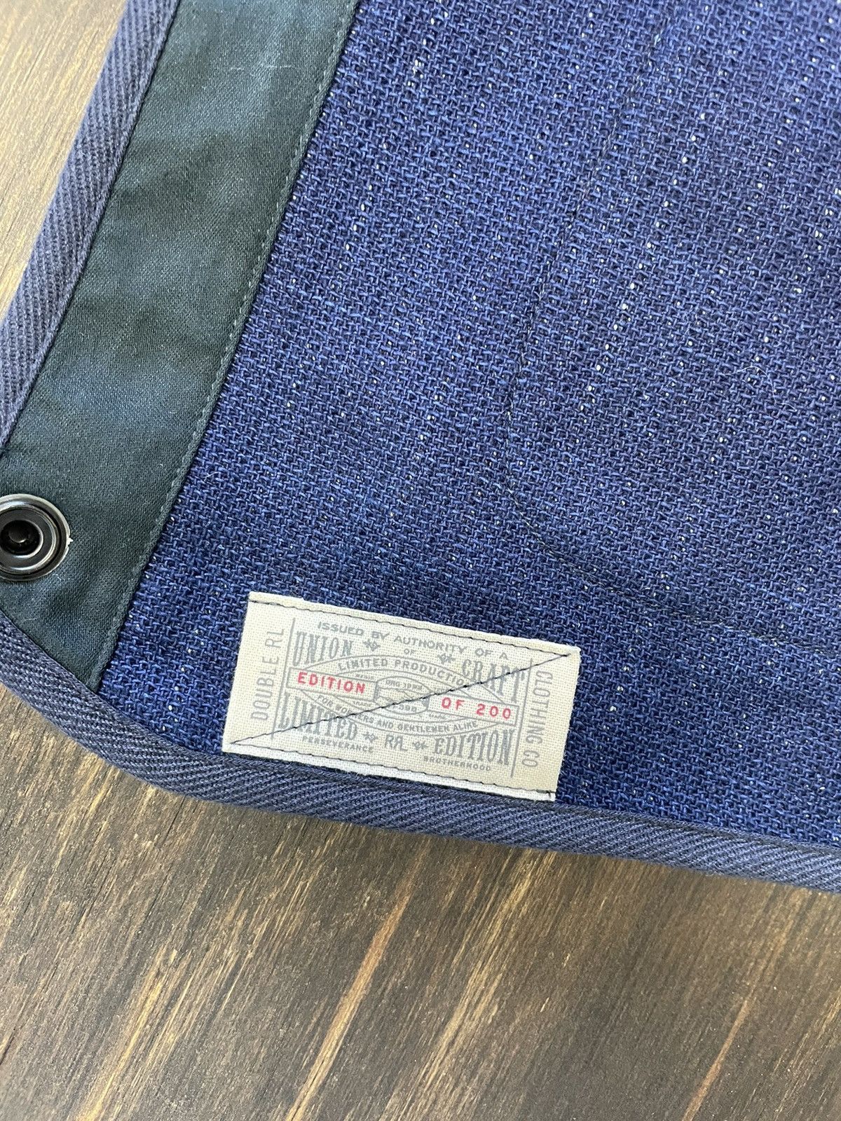 RRL Ralph Lauren Indigo Dyed Textured Cotton Patch Pocket Snap Closure Vest Size US XS / EU 42 / 0 - 4 Thumbnail