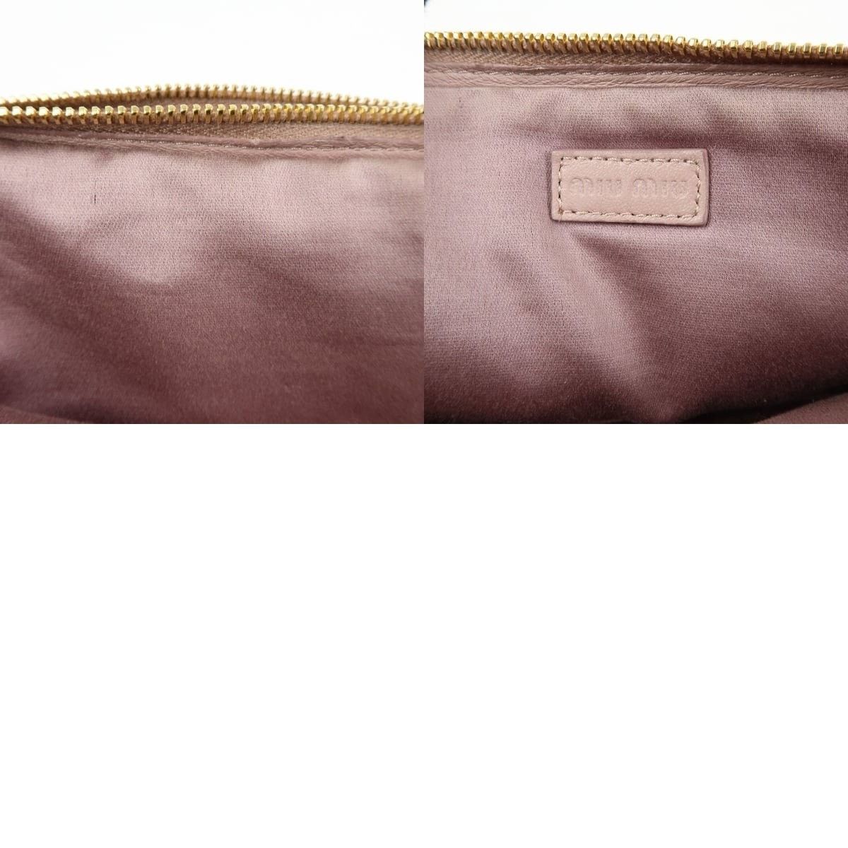 Miu Miu Miu Miu Logo Madras Leather Crossbody Bag Pink Size ONE SIZE - 8 Thumbnail