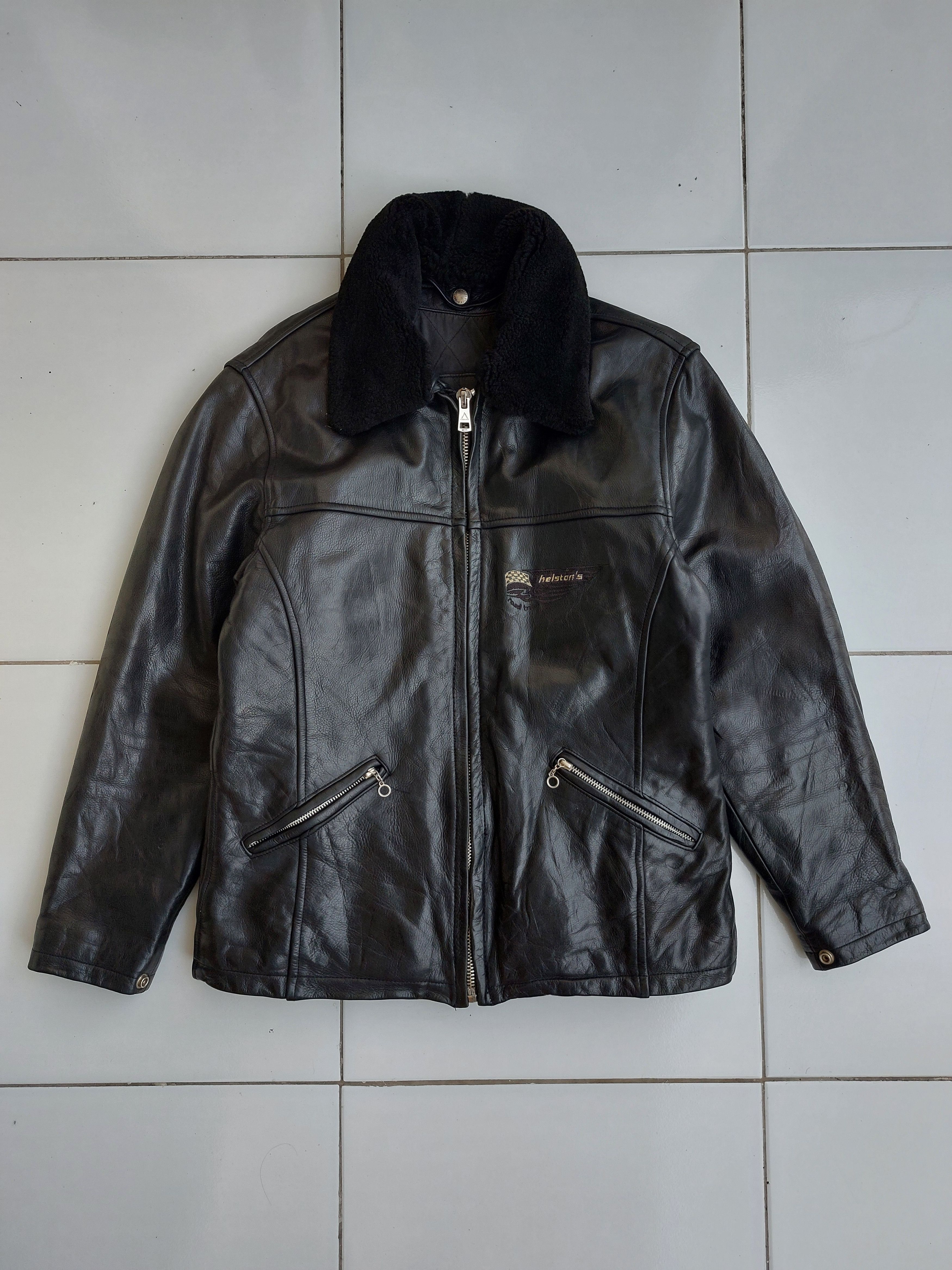 Vintage Helstons Vintage Lady Biker Leather Jacket Womens Size L / US 10 / IT 46 - 1 Thumbnail