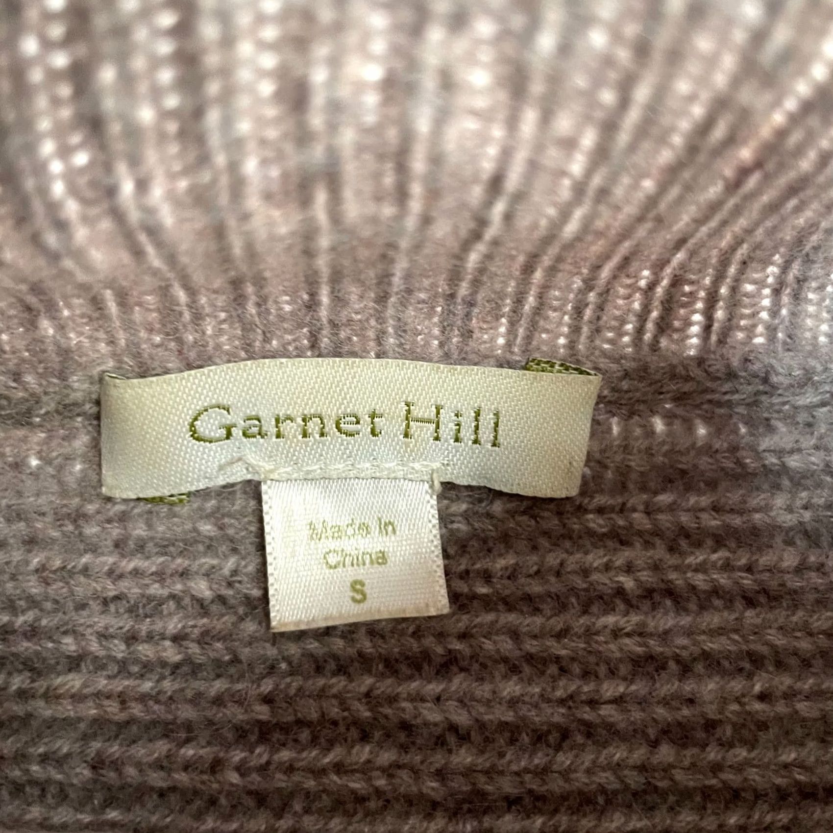 Vintage Garnet Hill Sweater Womens Small Brown Cashmere Cable Mock Pullover Size S / US 4 / IT 40 - 4 Thumbnail