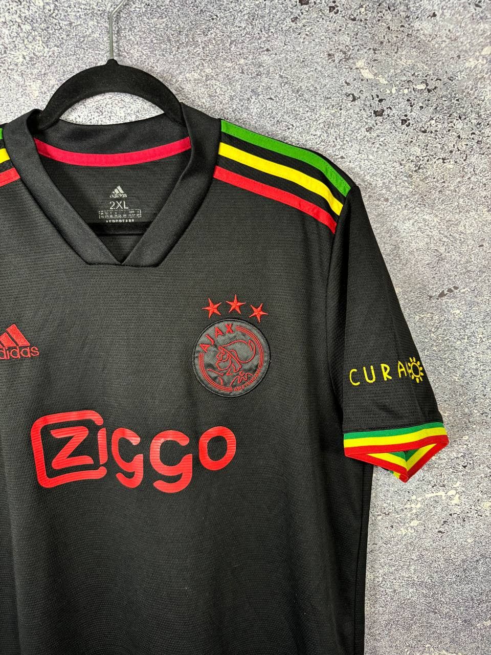 Vintage MARLEY Vintage AJAX 2021/22 Third Fan Soccer Jersey Size US XXL / EU 58 / 5 - 3 Thumbnail