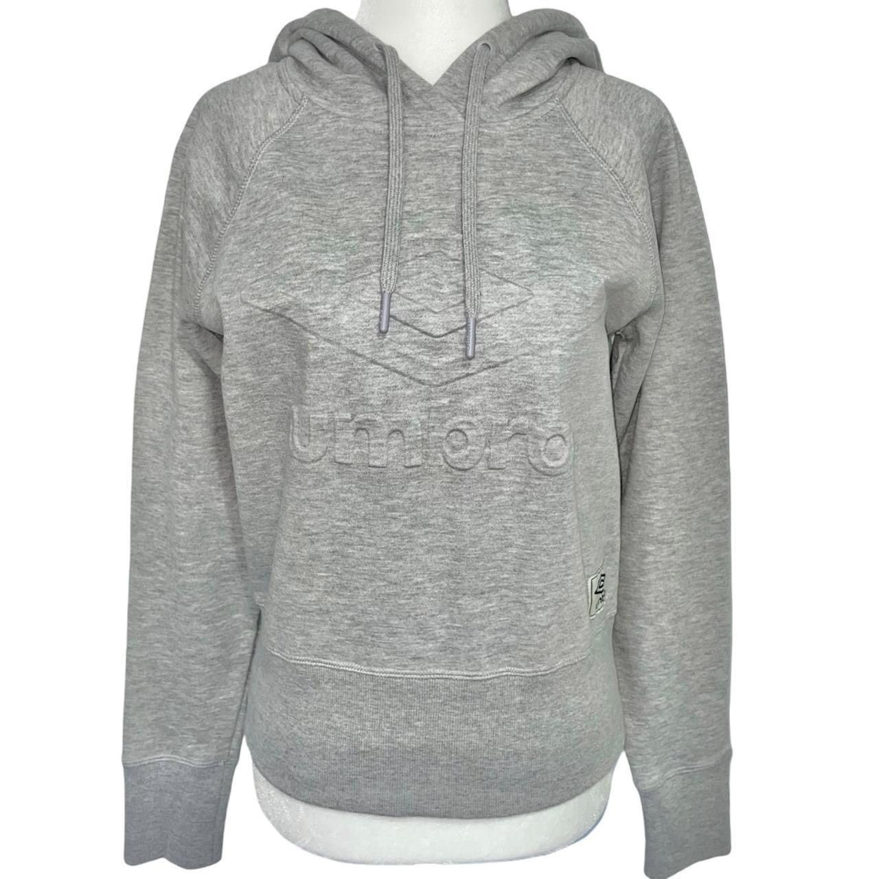 Umbro New Umbro Embossed Logo Crop Hoodie Sweatshirt Heather Grey Size XS / US 0-2 / IT 36-38 - 1 Thumbnail