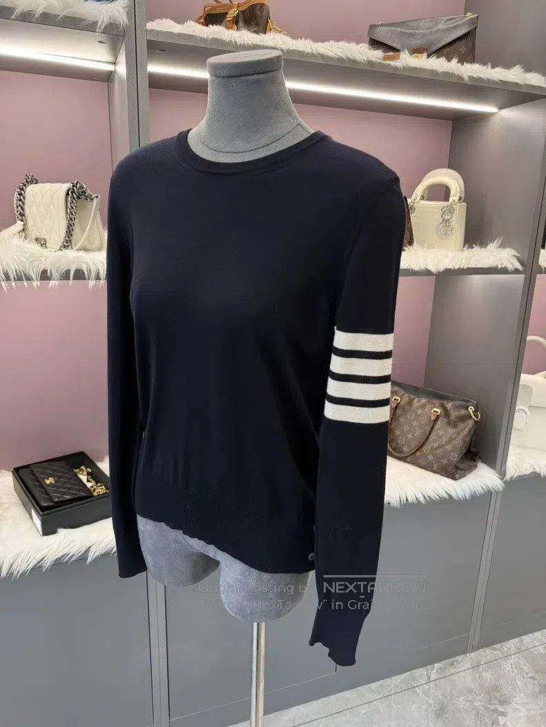 Other Thom Browne Baby Blue Wool Knit Sweater Size US XS / EU 42 / 0 - 4 Thumbnail