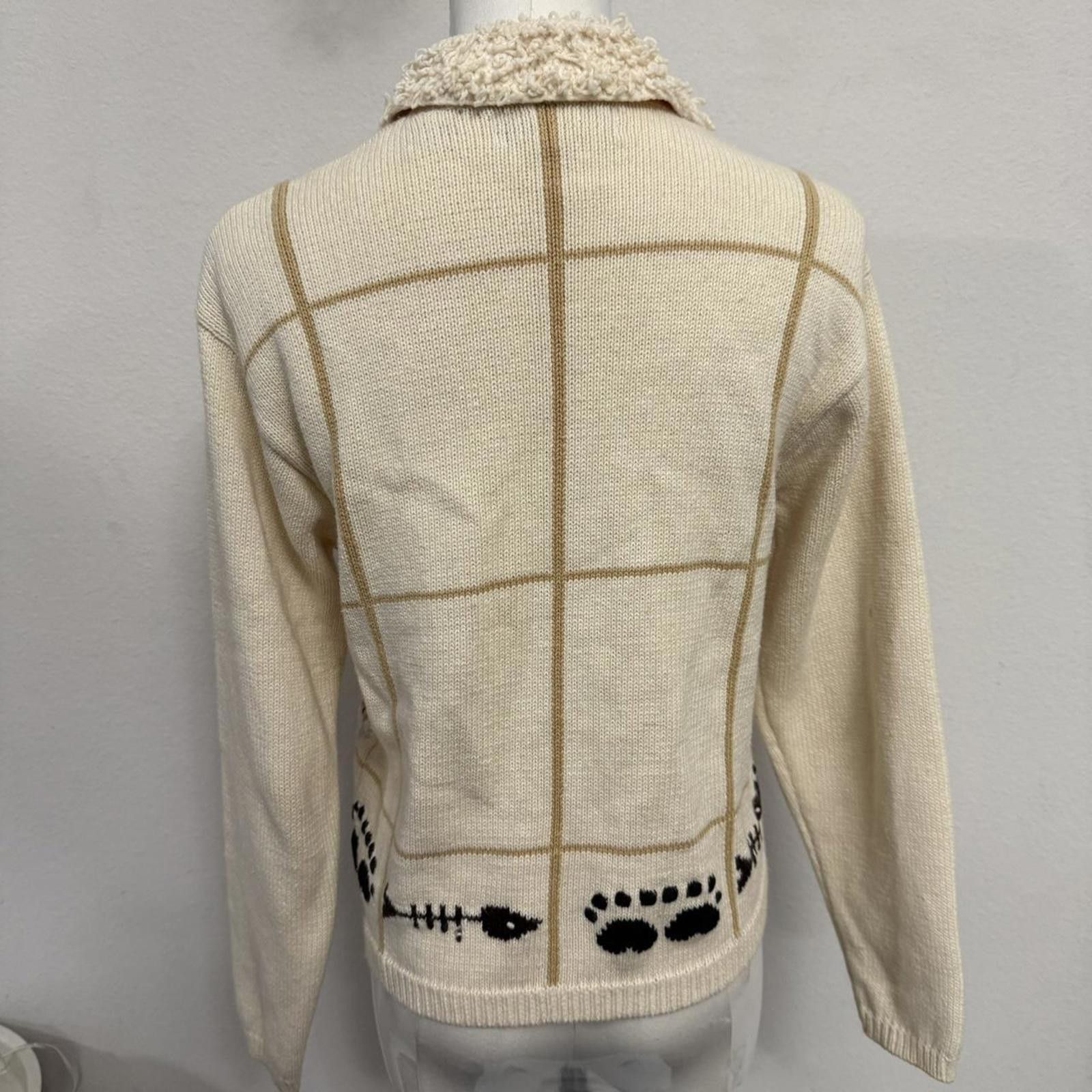Designer MC Collective Women's Cream and Multi Cardigan Size S / US 4 / IT 40 - 2 Thumbnail
