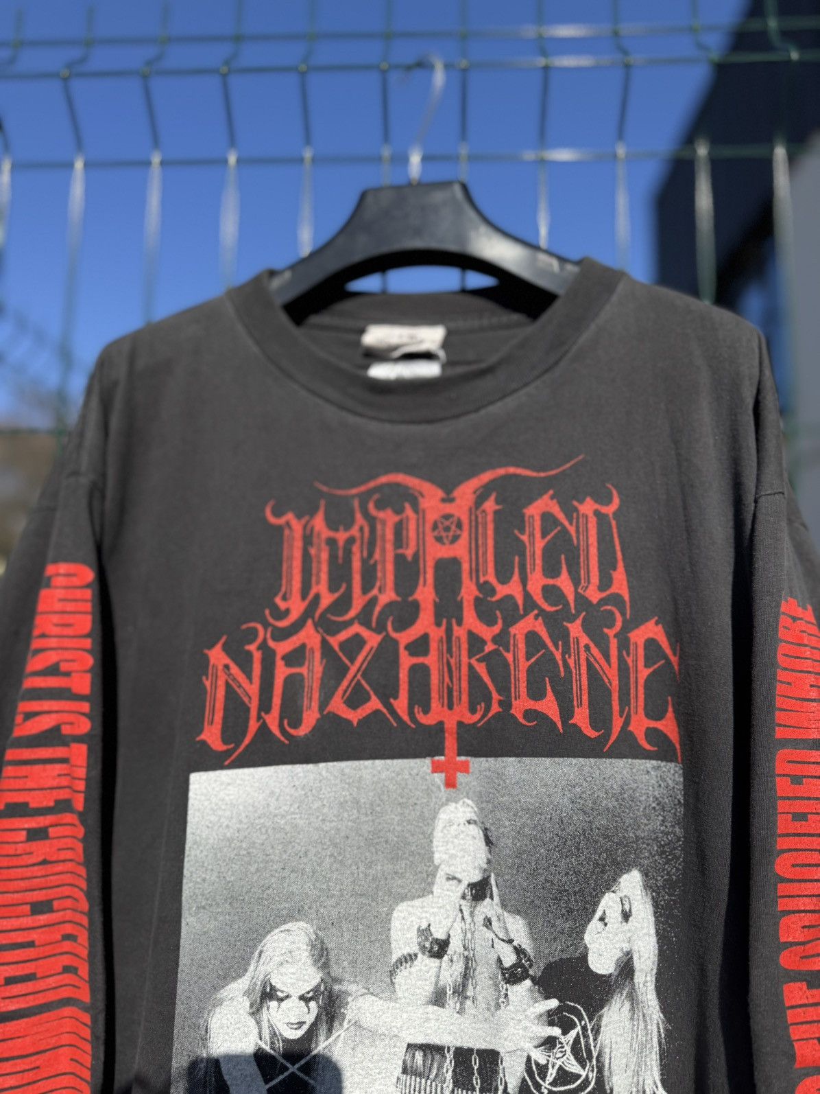 Band Tees Vintage 1993 Impaled Nazarene Christ Is The Crucified Whore Size US XL / EU 56 / 4 - 3 Thumbnail