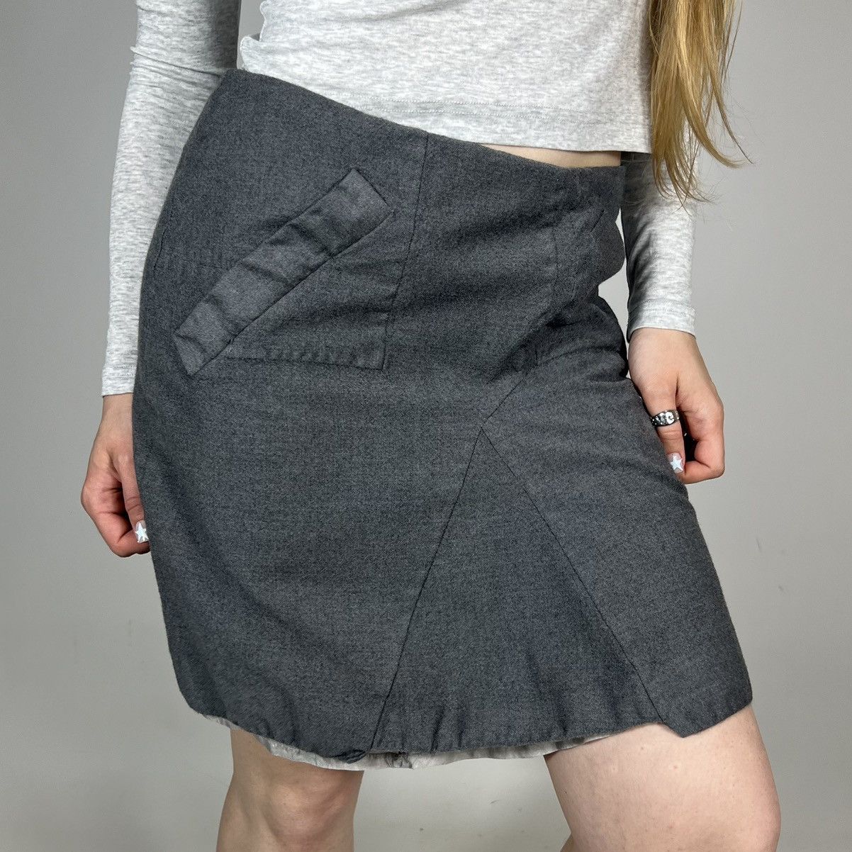 Chloe Chloe Wool Silk Flared Mini Skirt Luxury Casual Y2K Style Size 28" / US 6 / IT 42 - 1 Thumbnail
