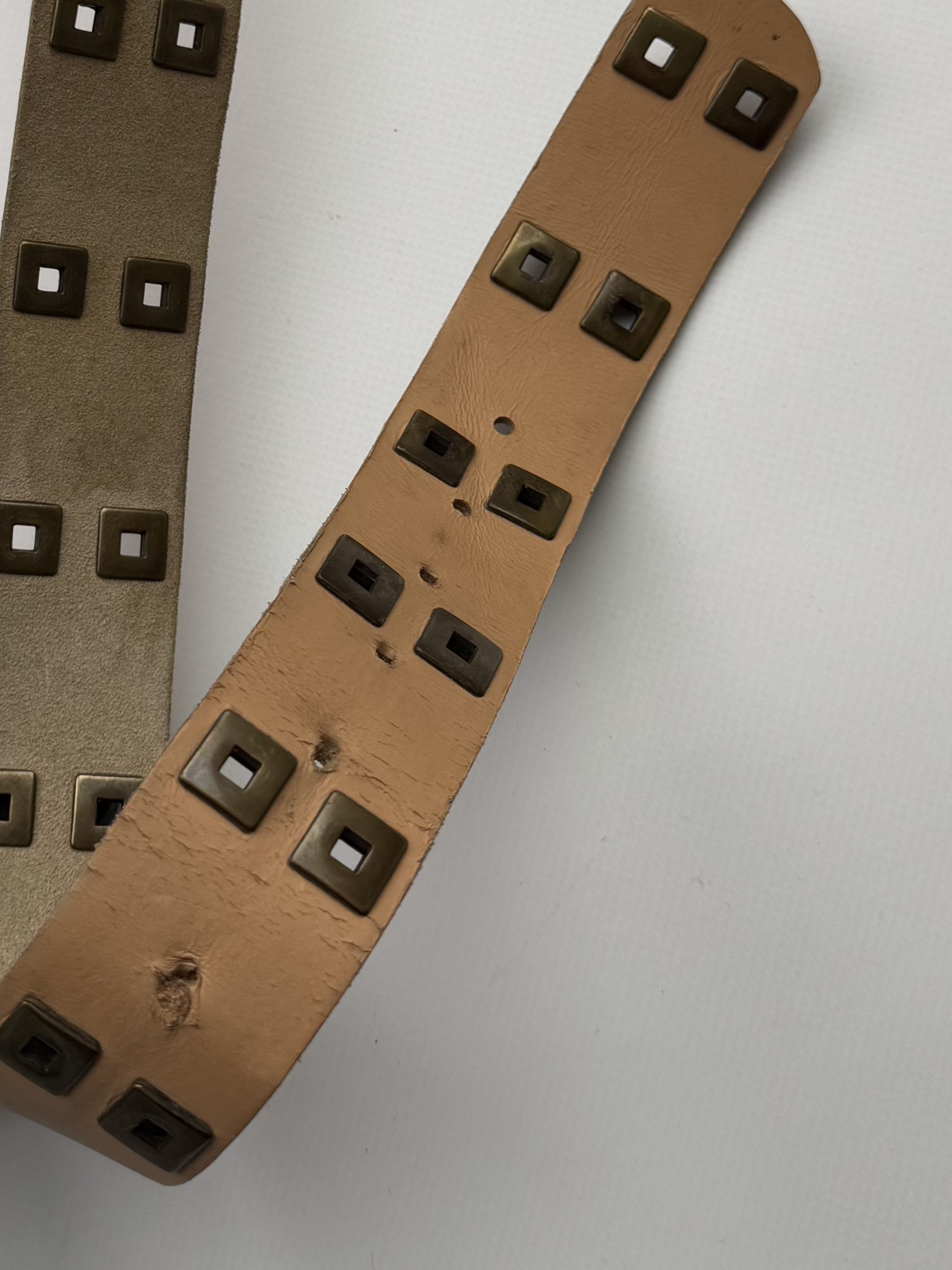 Vintage Vintage Leather Belt B486(V236)E2 Size 34 - 5 Thumbnail