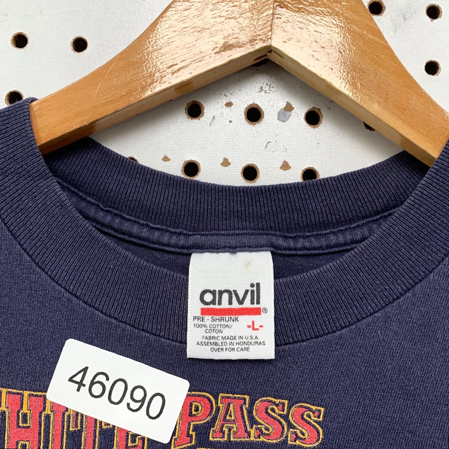 Anvil VINTAGE Skagway Alaska Shirt Men Large Blue White Pass Yukon Route T-Shirt 90s Nature Outdoor Men Size US L / EU 52-54 / 3 - 3 Thumbnail