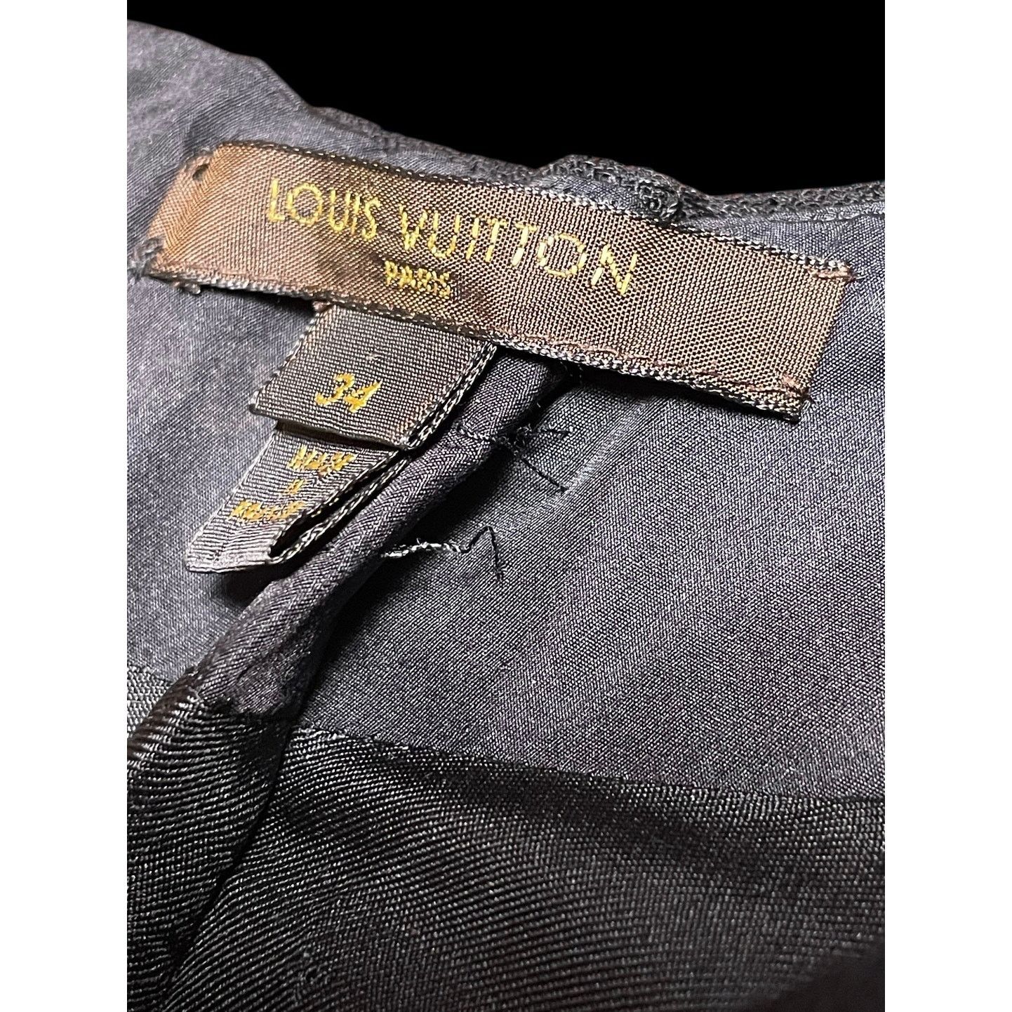 Louis Vuitton 2006 Louis Vuitton Black Wool and Silk Top By Marc Jacob Size XS / US 0-2 / IT 36-38 - 17 Thumbnail