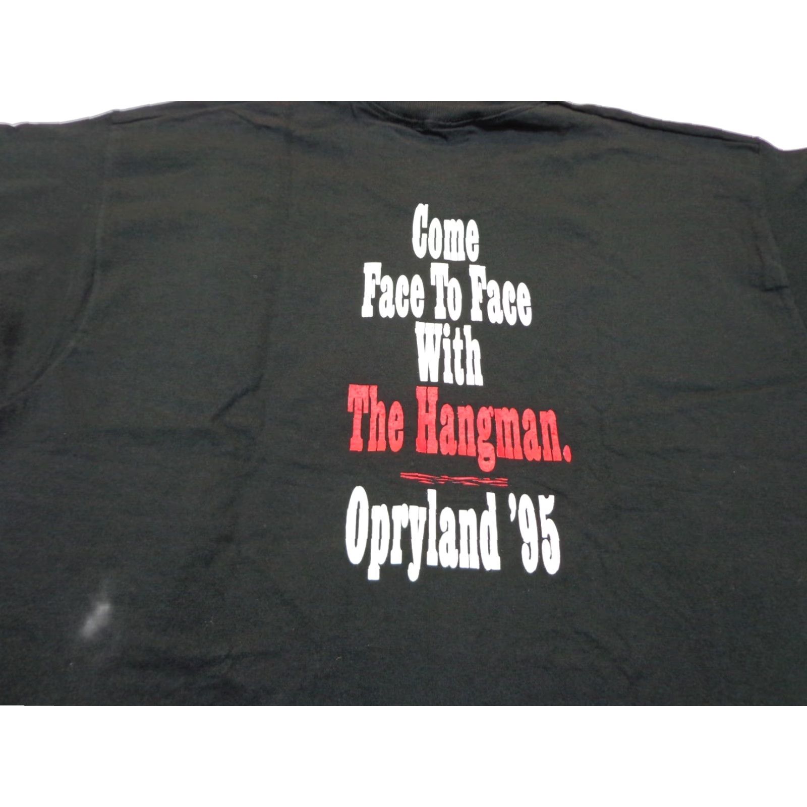 Fruit Of The Loom VINTAGE Fruit of the Loom T-Shirt Black XL 1995 The Hangman Opryland Amusement Park Crew Neck Short Sleeve Logo 90s Nashville Country Men Size US XL / EU 56 / 4 - 1 Thumbnail