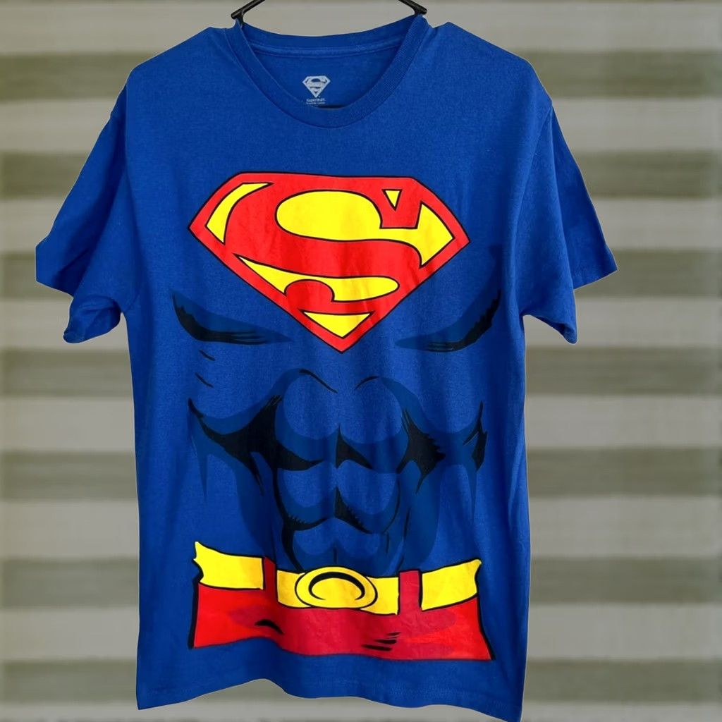 DC Comics DC Comics Superman Graphic T-Shirt Detachable Cape Size Medium Halloween Costume Men Blue Shirt Size US M / EU 48-50 / 2 - 1 Thumbnail