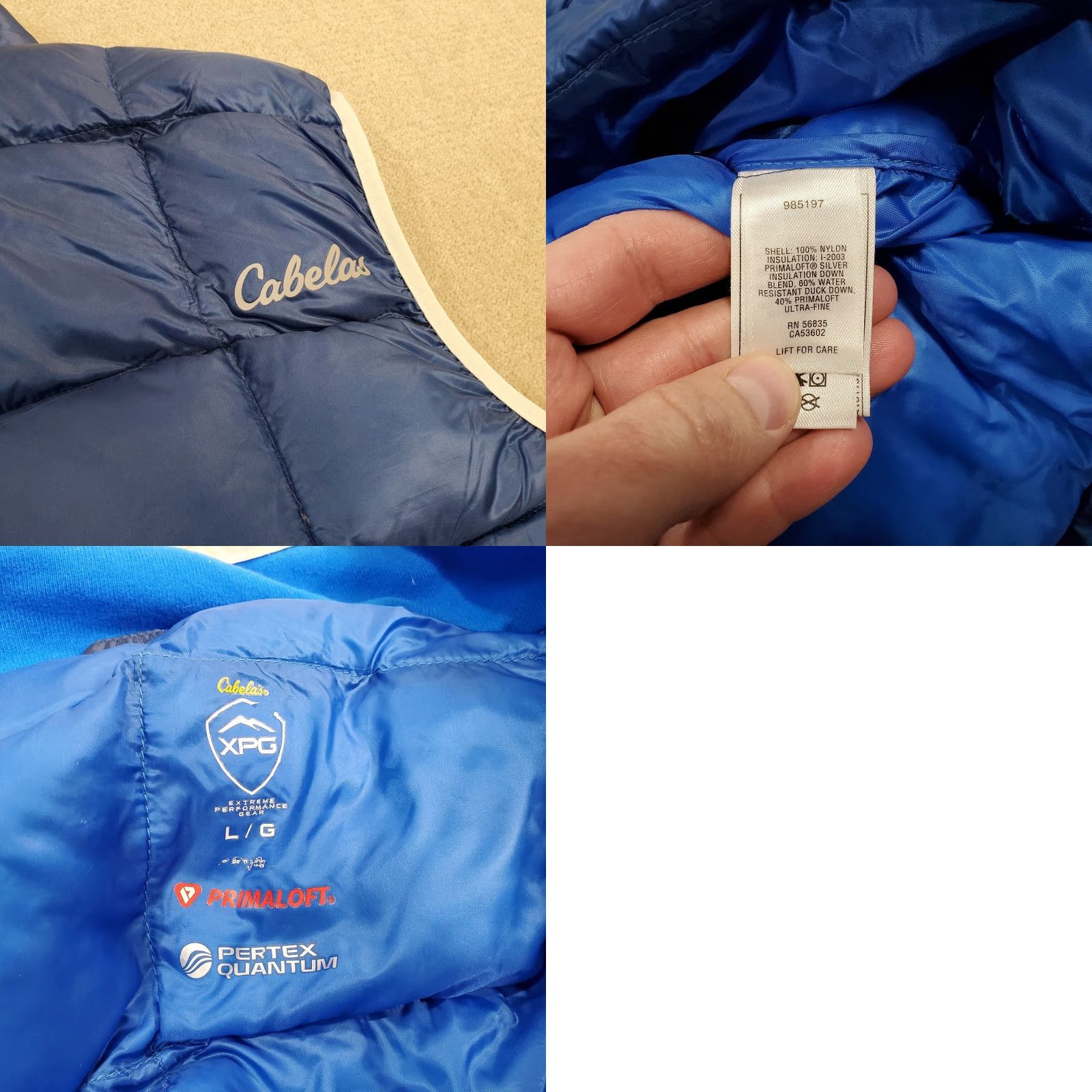 Vintage Cabela's Mens Large Blue Vest Puffer Jacket * User: Cabela's Mens Large Blue Puffer Vest * Size US L / EU 52-54 / 3 - 9 Thumbnail