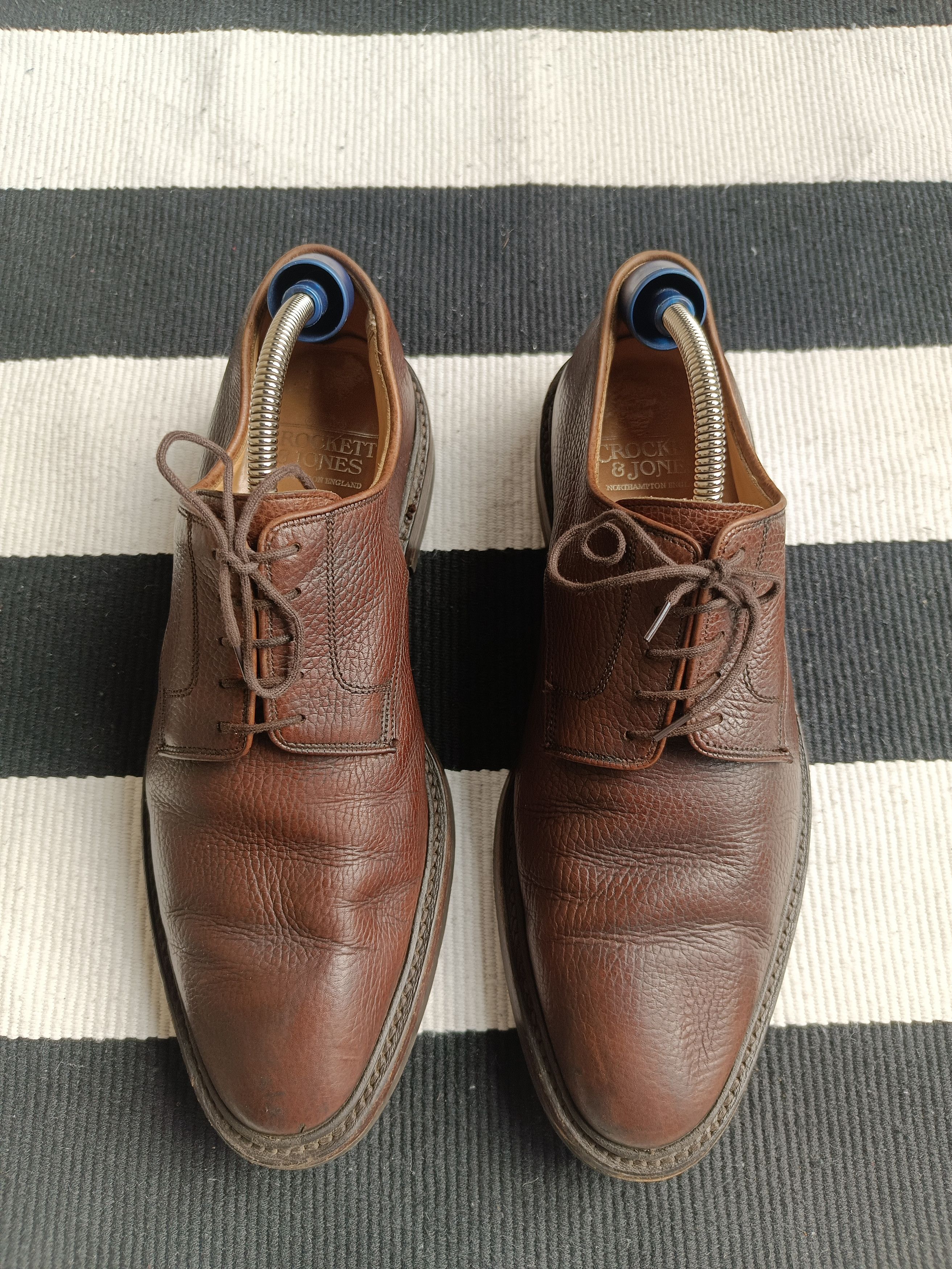 Crockett & Jones Crockett & Jones Grasmere Pebble Grain Leather Shoes Size US 10.5 / EU 43-44 - 1 Thumbnail