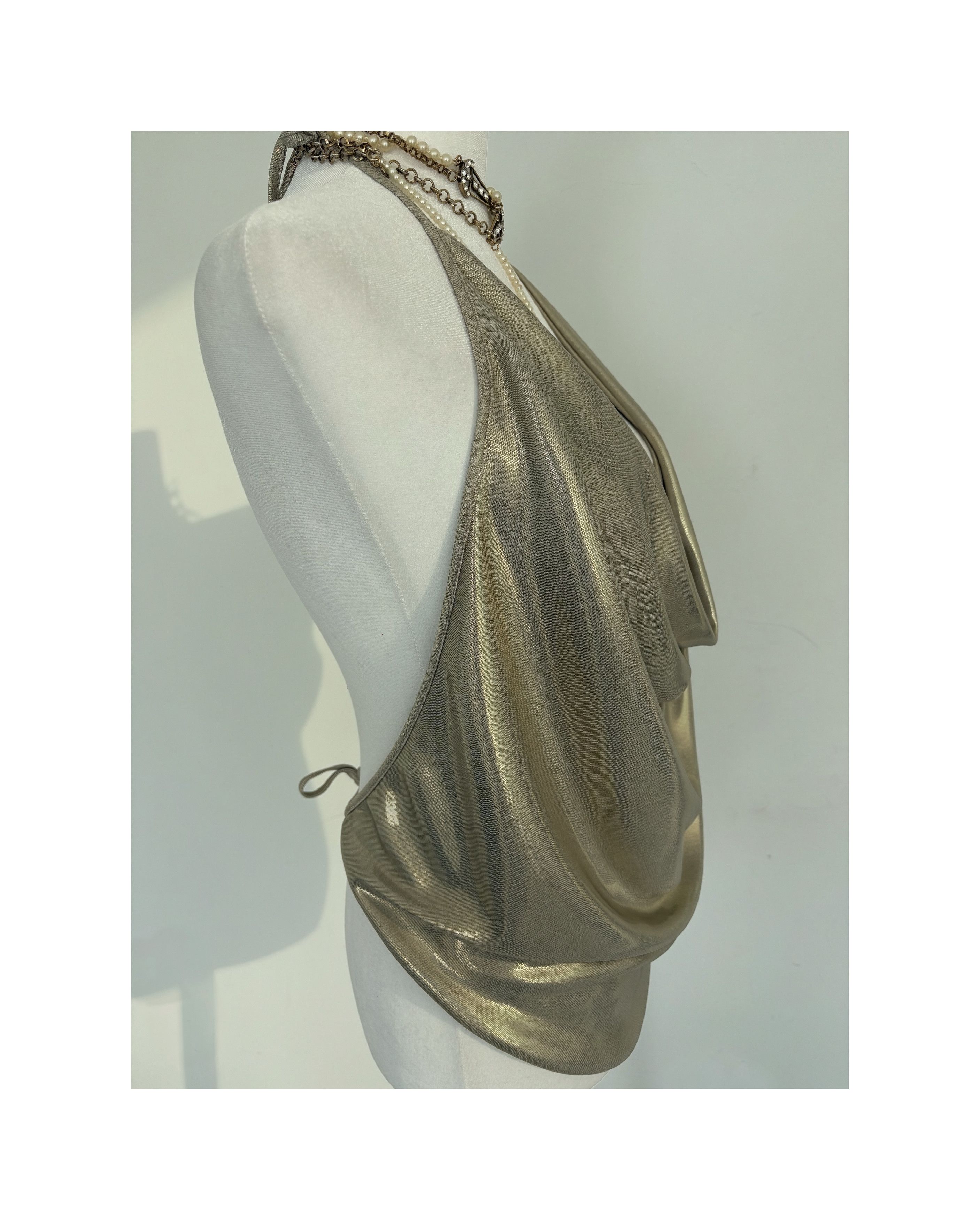 Other Y2K Birchhill Liquid Metal Halter Top Size ONE SIZE - 4 Thumbnail