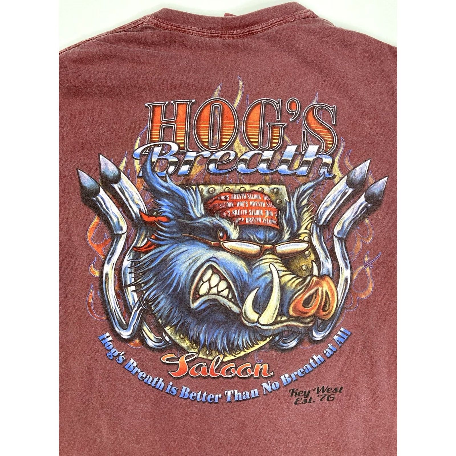 Comfort Colors Hog's Breath Saloon Key West Graphic T-shirt Men Small Red Short Sleeve Size US S / EU 44-46 / 1 - 2 Thumbnail
