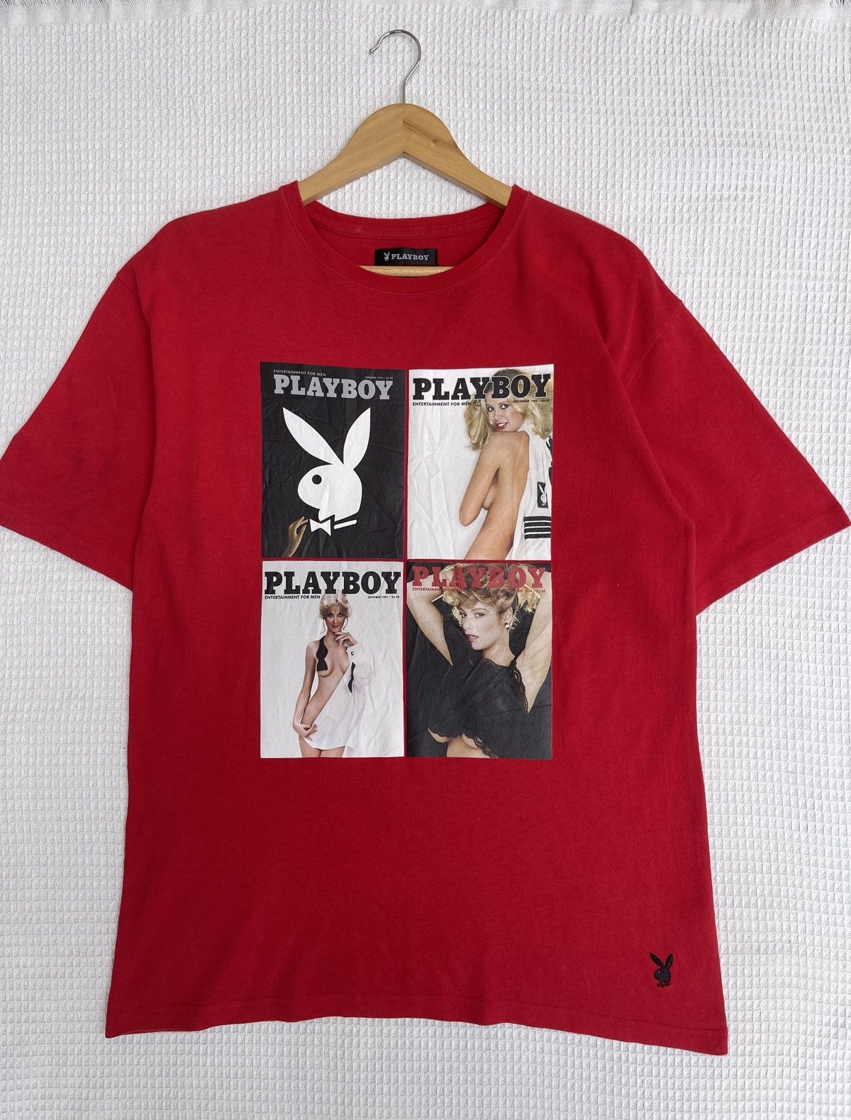 Playboy Last Drop🔥Rare🔥PLAYBOY Magazine For Men Sexy Nude Tee Size US L / EU 52-54 / 3 - 8 Thumbnail