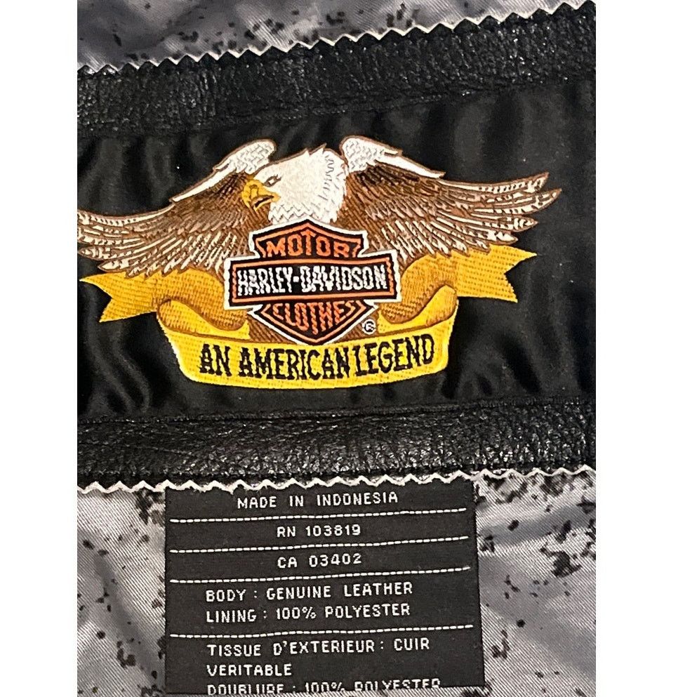 Harley Davidson Harley Davidson Leather Jacket Metal Bar & Shield - Size: L Size US L / EU 52-54 / 3 - 12 Thumbnail
