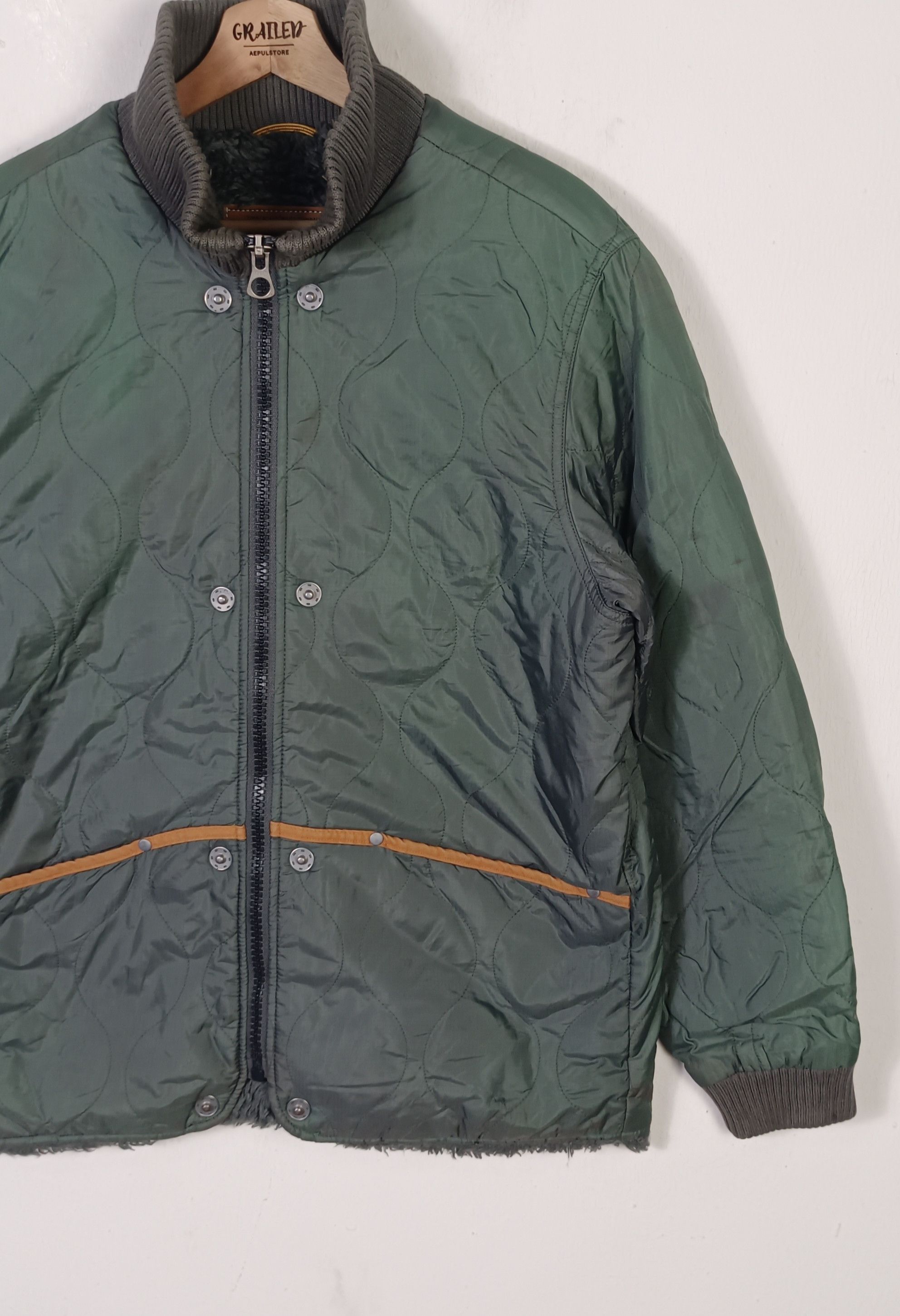 Japanese Brand × Timberland Timberland Boa-lined Quilted Bomber Jacket Lot 10061 Size US L / EU 52-54 / 3 - 5 Thumbnail