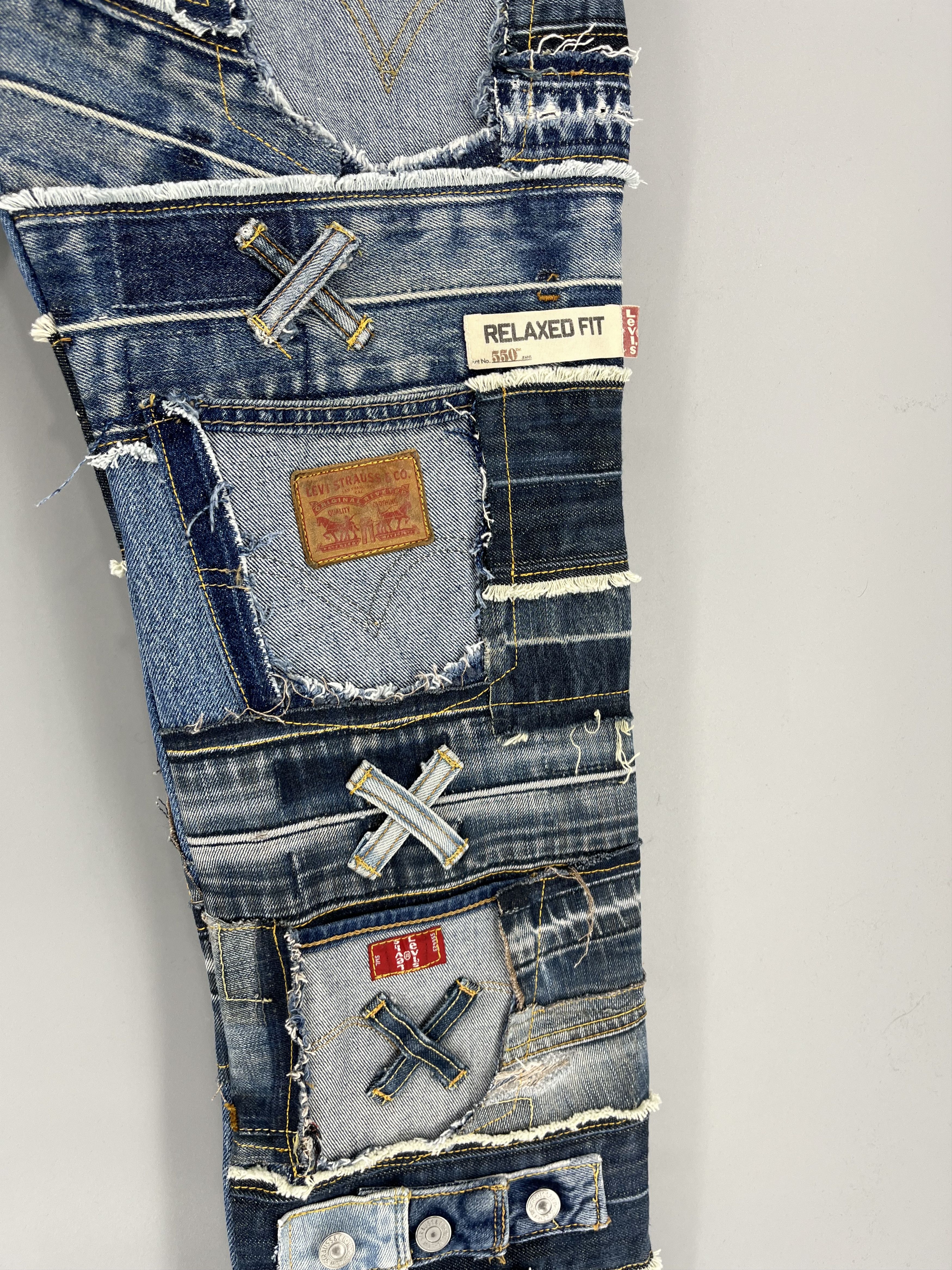 Other 90s Levi’s 501 Patchwork Multipocket Denim Custom Jeans USA Size US 34 / EU 50 - 8 Thumbnail