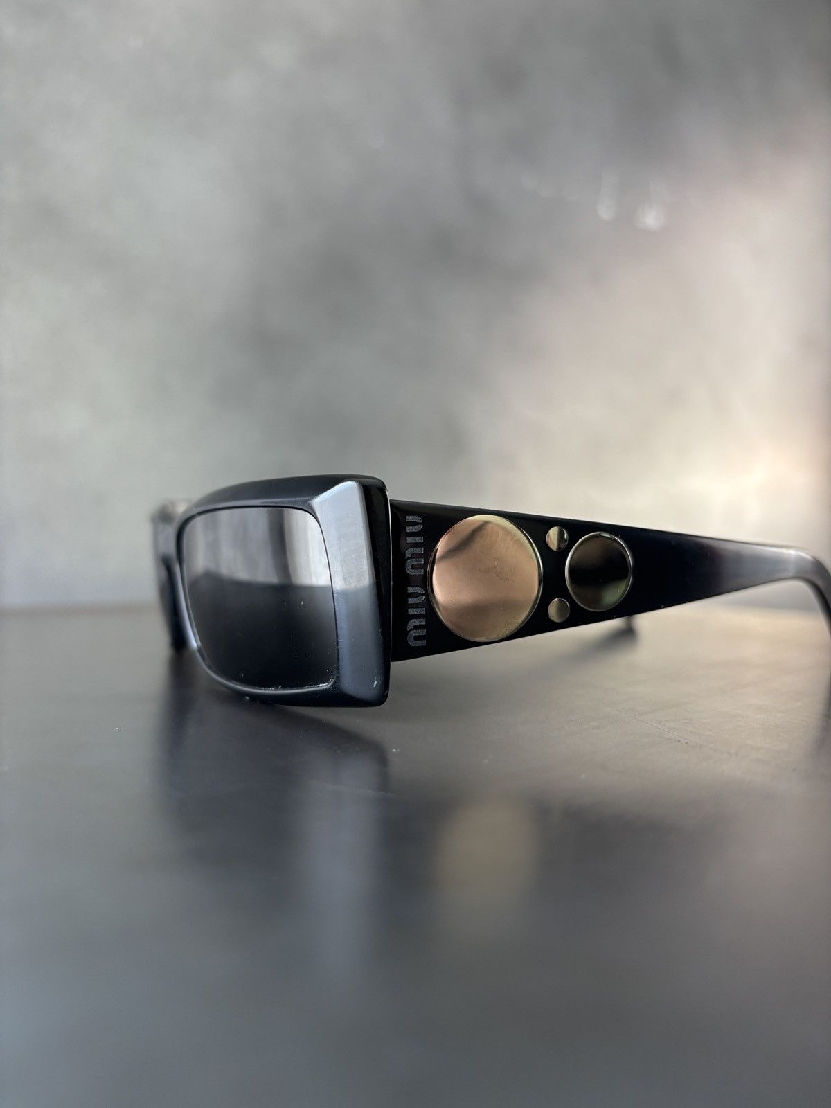 Miu Miu Miu Miu Sunglasses 2000s Y2K Silver Circles SMU21E Vintage Size ONE SIZE - 12 Thumbnail