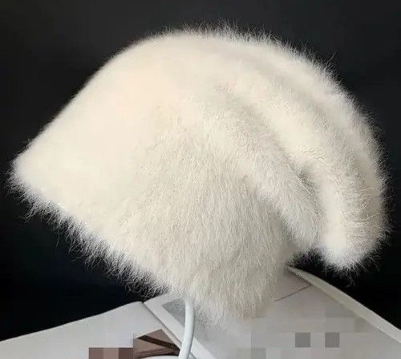 Japanese Brand × Other Rabbit White Fur Beanie Hat Size ONE SIZE - 4 Thumbnail