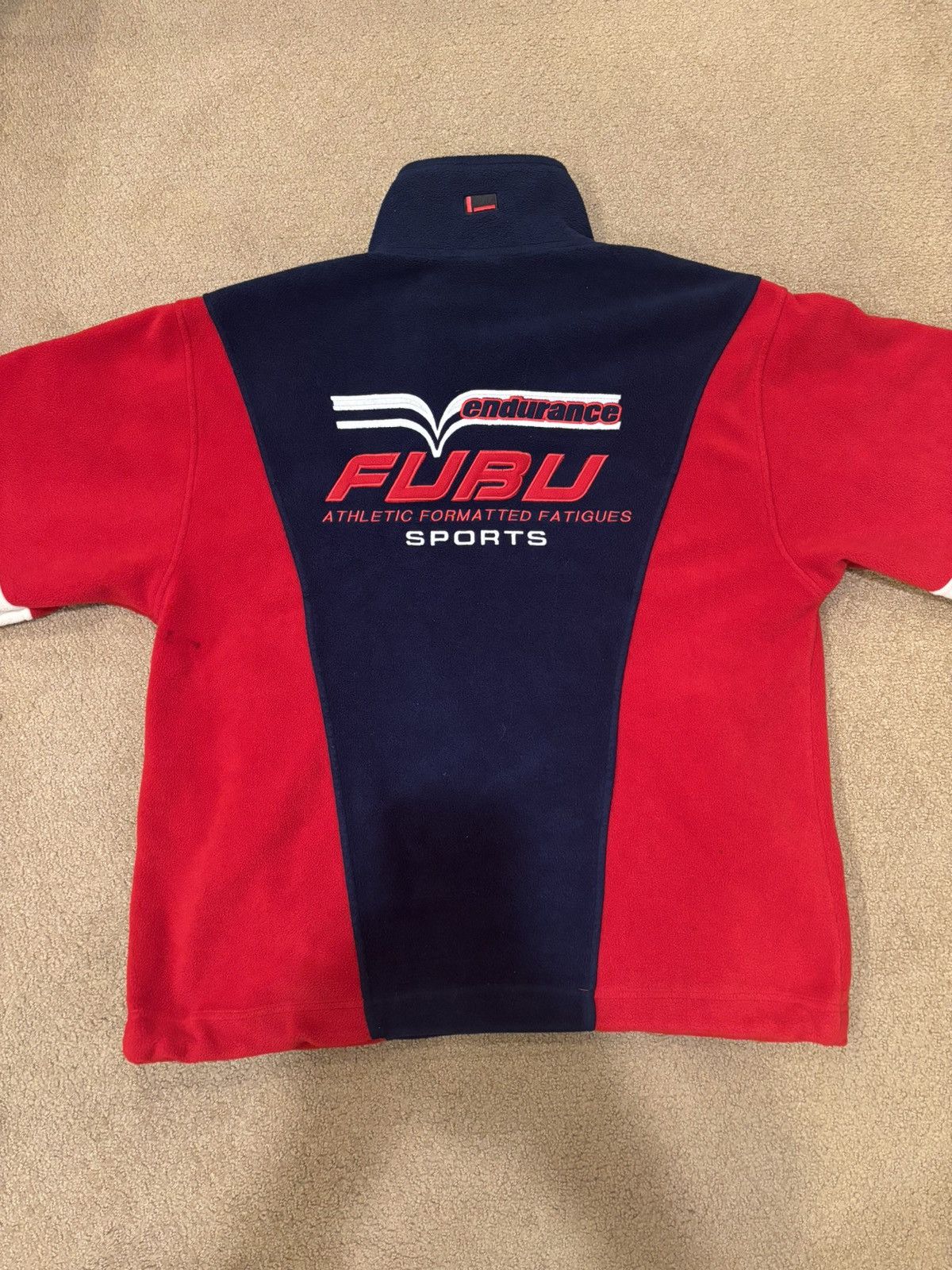 Fubu FUBU Sport red & navy cotton quarter-zip Size US L / EU 52-54 / 3 - 1 Thumbnail