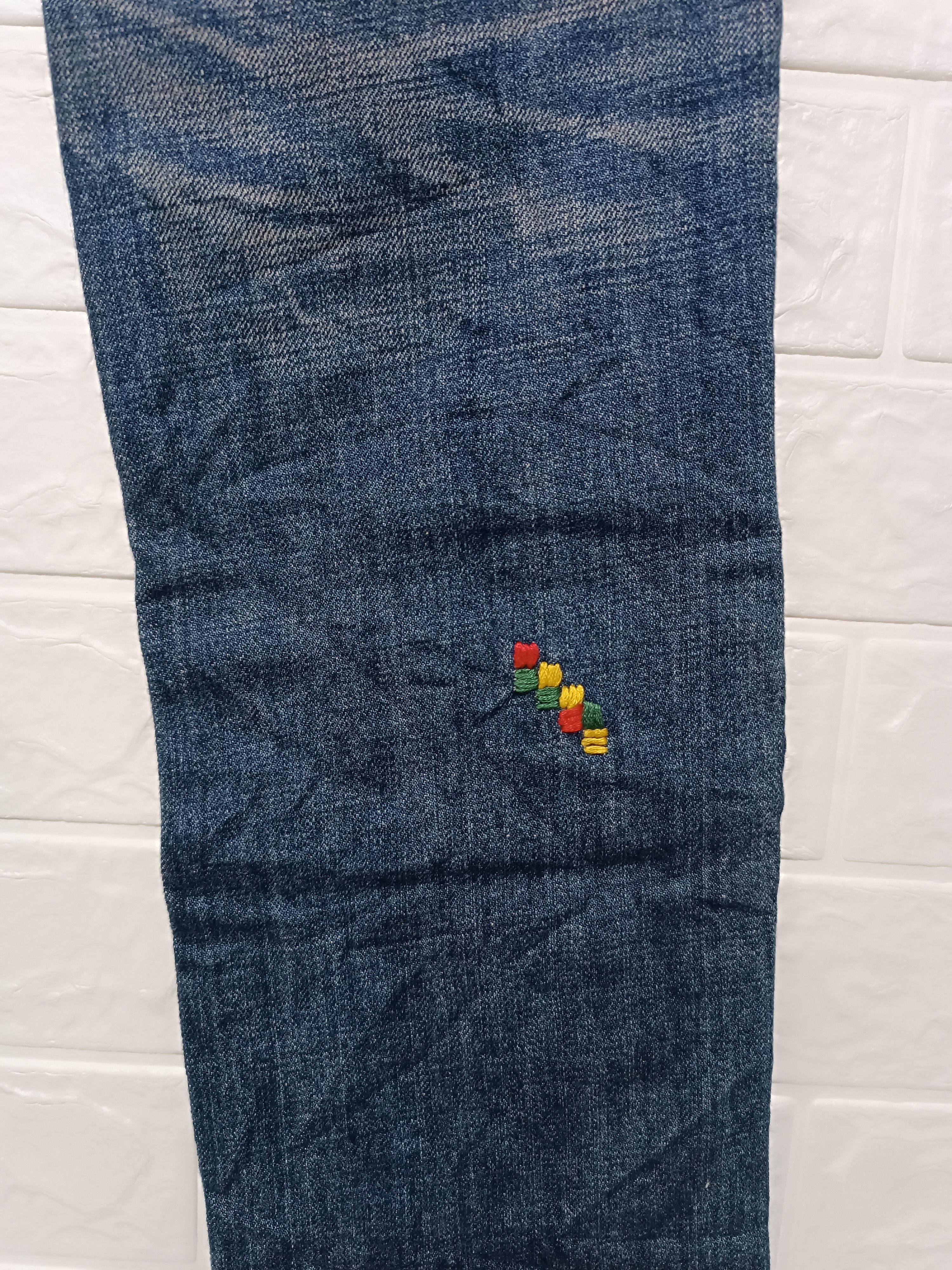 Japanese Brand Dead stock Japanese Art Patchwork Denim Skinny Denim Size US 29 - 6 Thumbnail