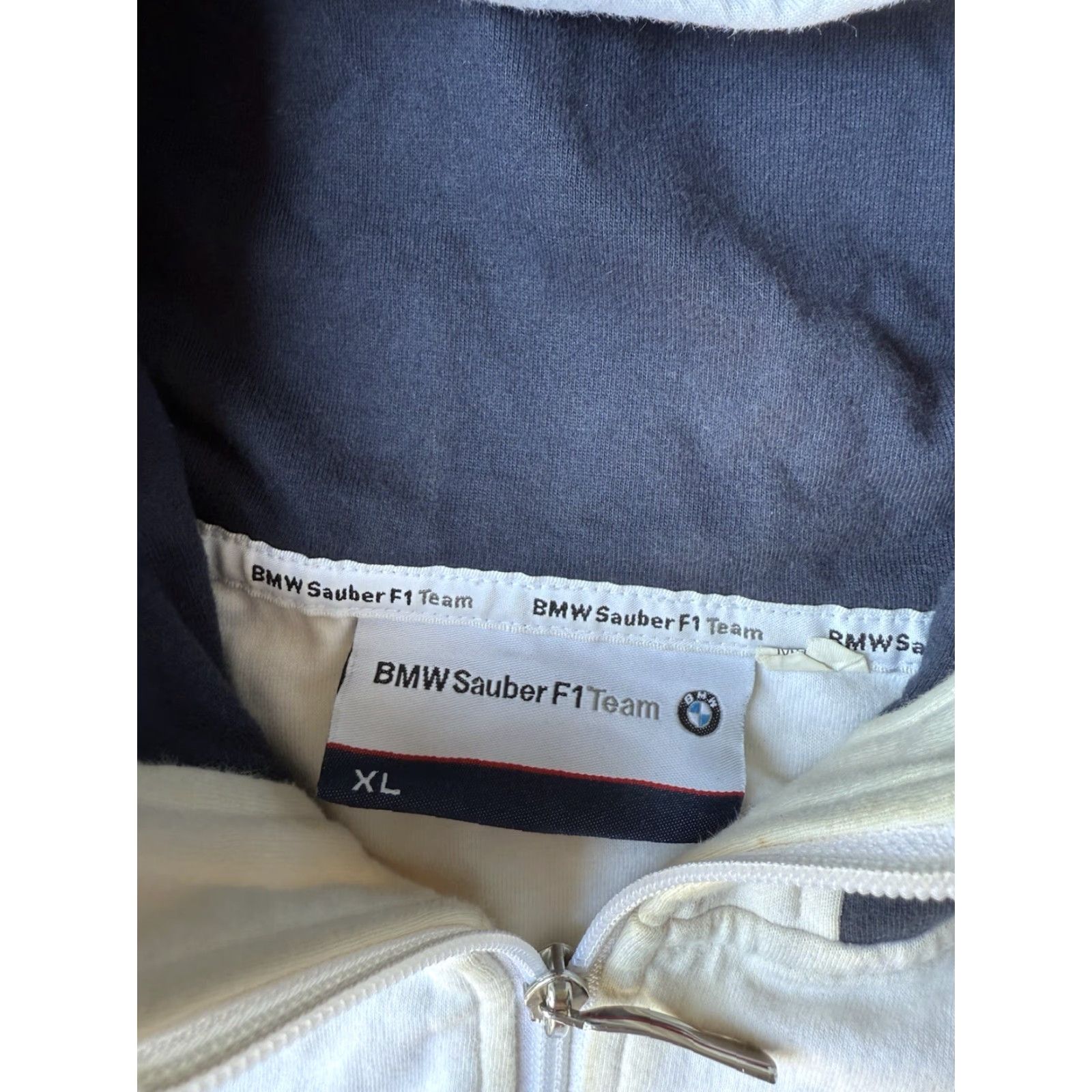 BMW BMW Sauber F1 Team Track Jacket Mens XL White Blue Full Zip Jacket Racing Size US XL / EU 56 / 4 - 2 Thumbnail