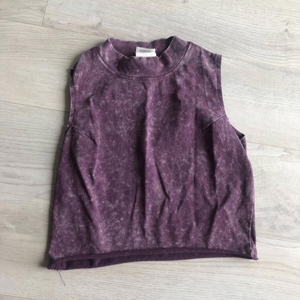 Reebok Reebok Purple Sleeveless Crop Top Size S / US 4 / IT 40 - 2 Thumbnail