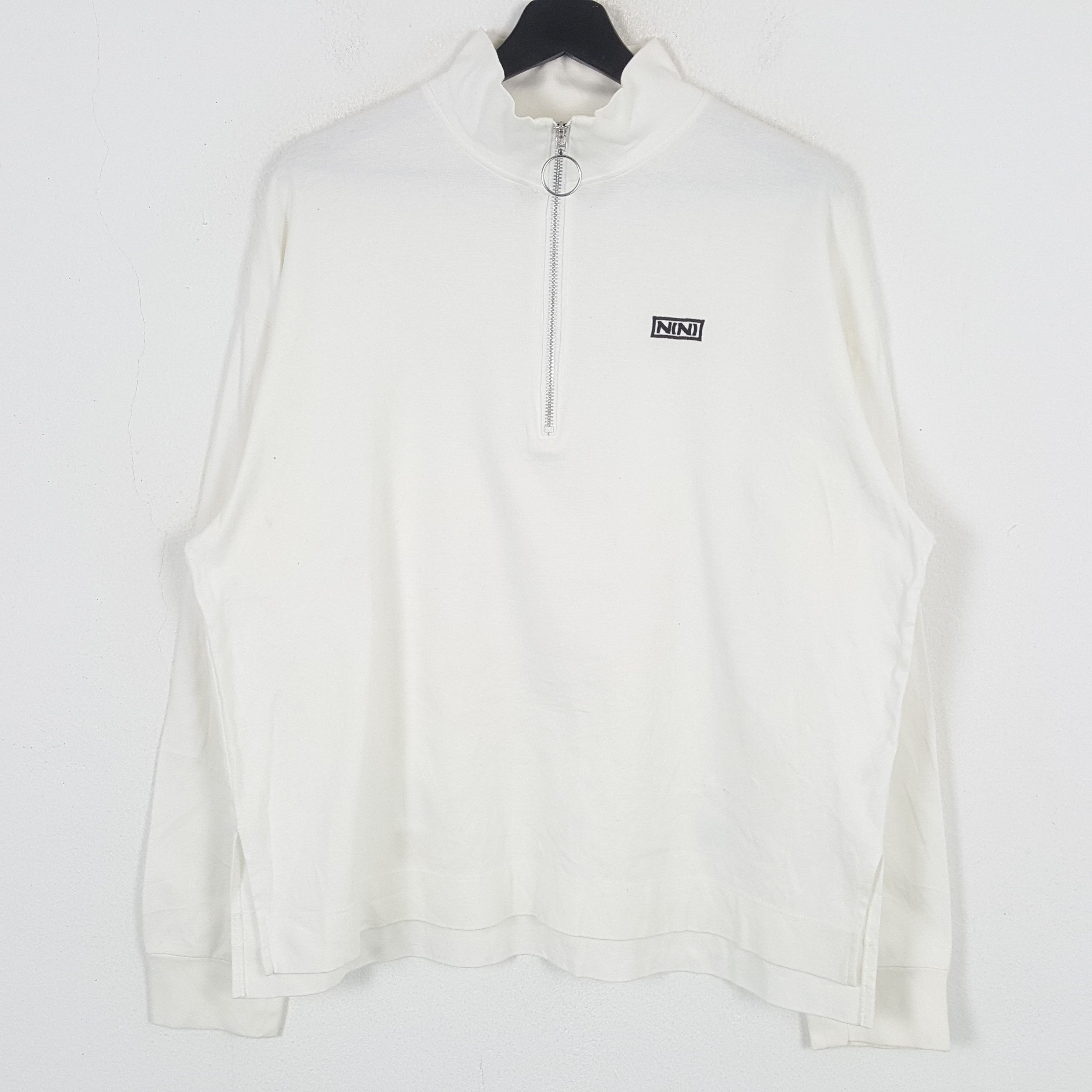 Japanese Brand × Number (N)ine × Vintage Number Nine Japanese Brand Custom Art Half Zipper Tshirt Size US XL / EU 56 / 4 - 3 Thumbnail