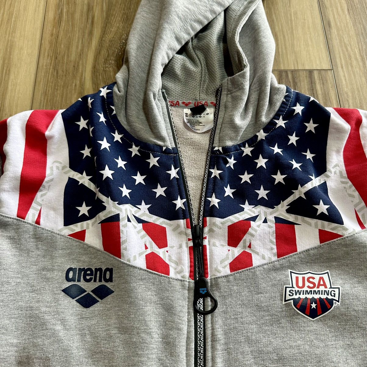 Other Arena USA Swimming Unisex Team OG Hooded F/Z Jacket, M Size US M / EU 48-50 / 2 - 3 Thumbnail