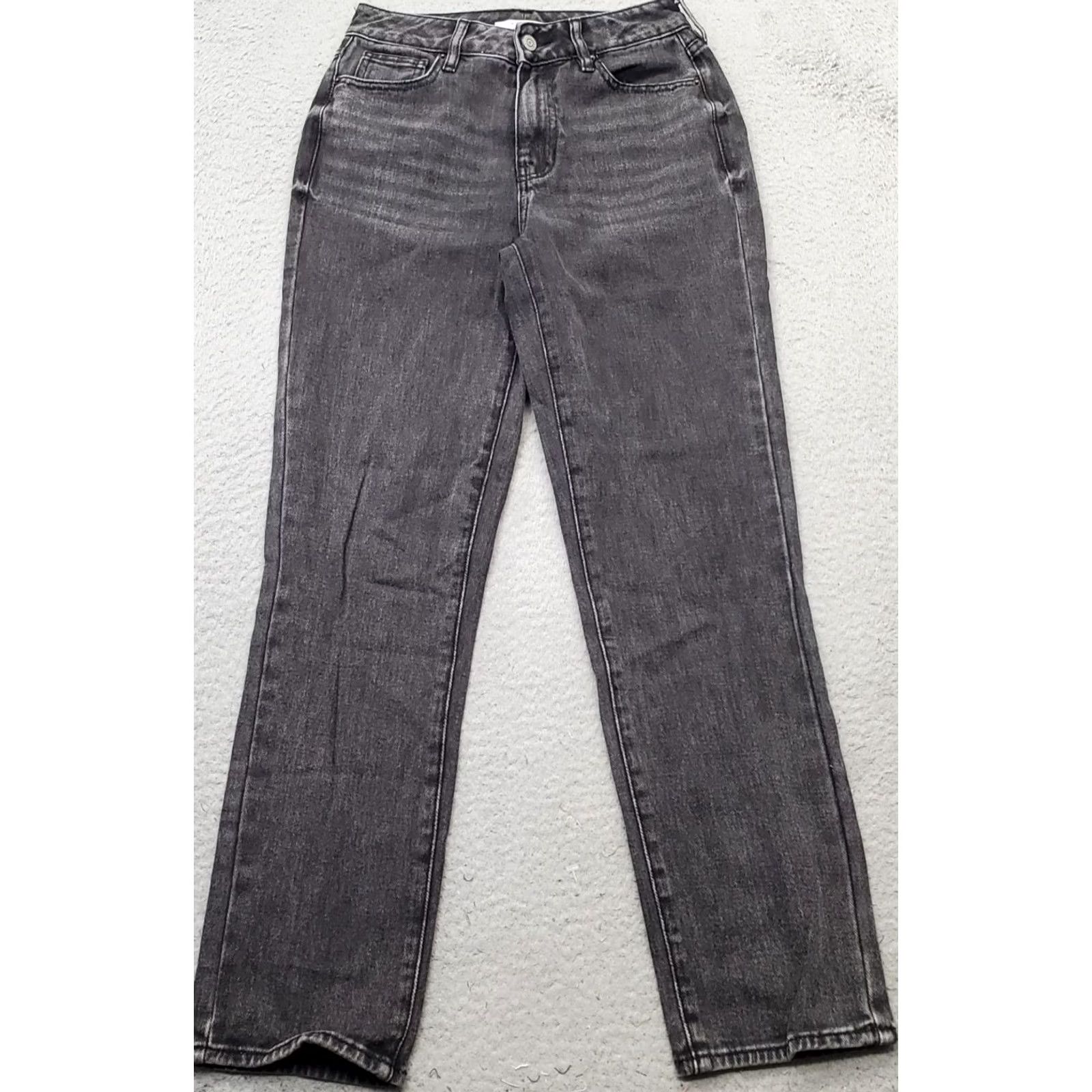 Pacsun PacSun Womens Jeans 24 Black Denim 5-Pocket Dark Wash Regular Straight Leg Size 42" / US 20 - 2 Thumbnail