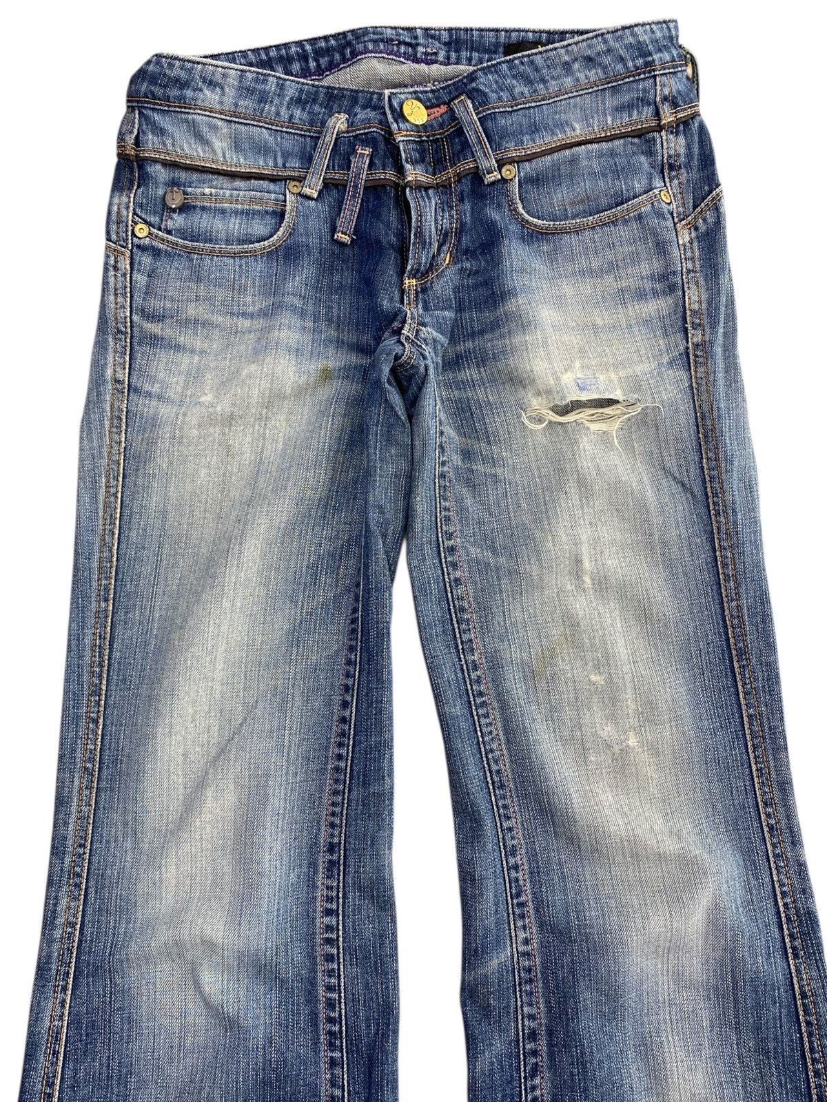 Edwin Edwin Acid Light Blue Wash Style Flare Jeans Size US 30 / EU 46 - 2 Thumbnail