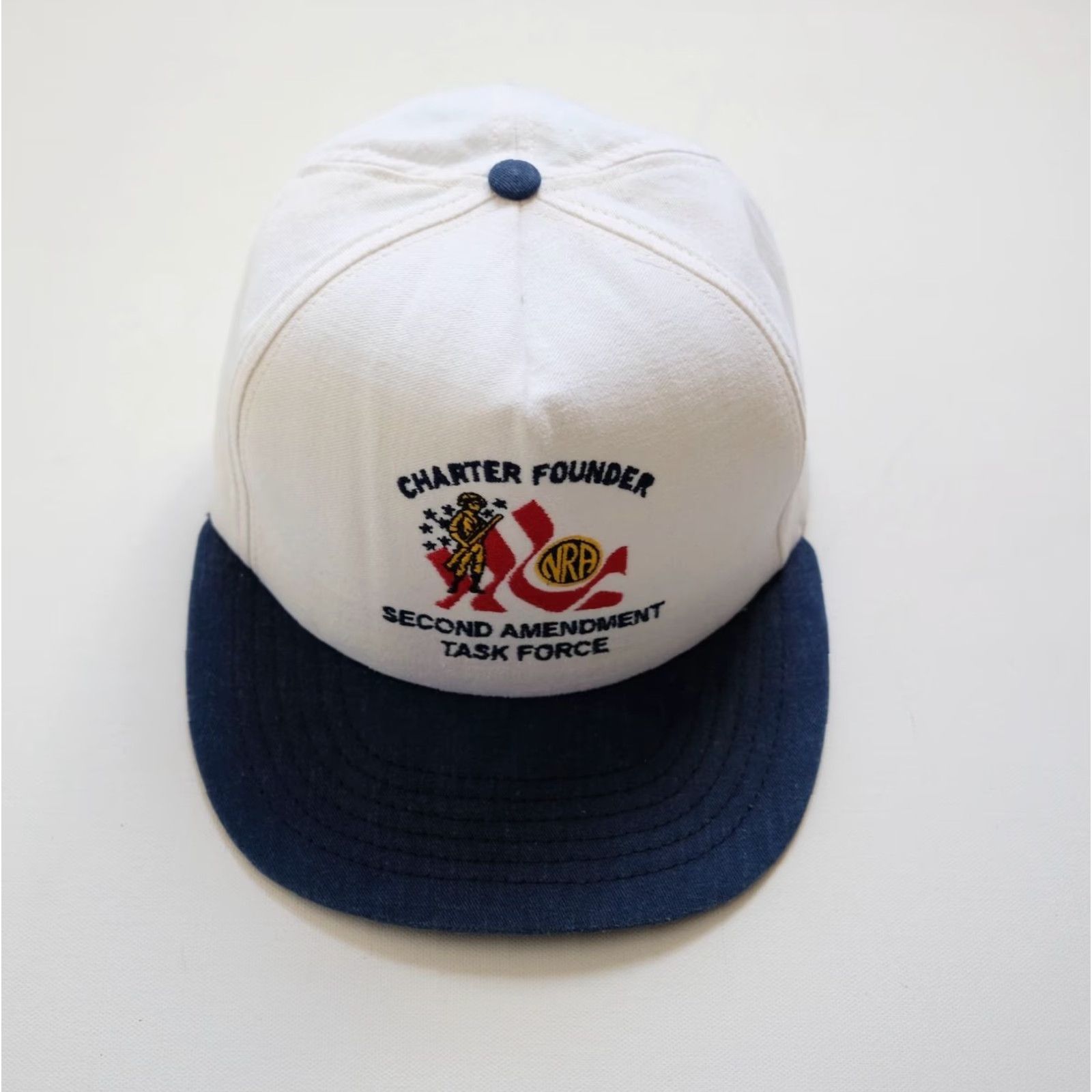 Vintage VINTAGE NRA VTG 90s NATIONAL RIFLE ASSOC SECOND AMENDMENT FLAG SNAPBACK HAT CAP ONE SIZE White Mens Snapback USA 90s Theme Adjustable Size ONE SIZE - 4 Thumbnail