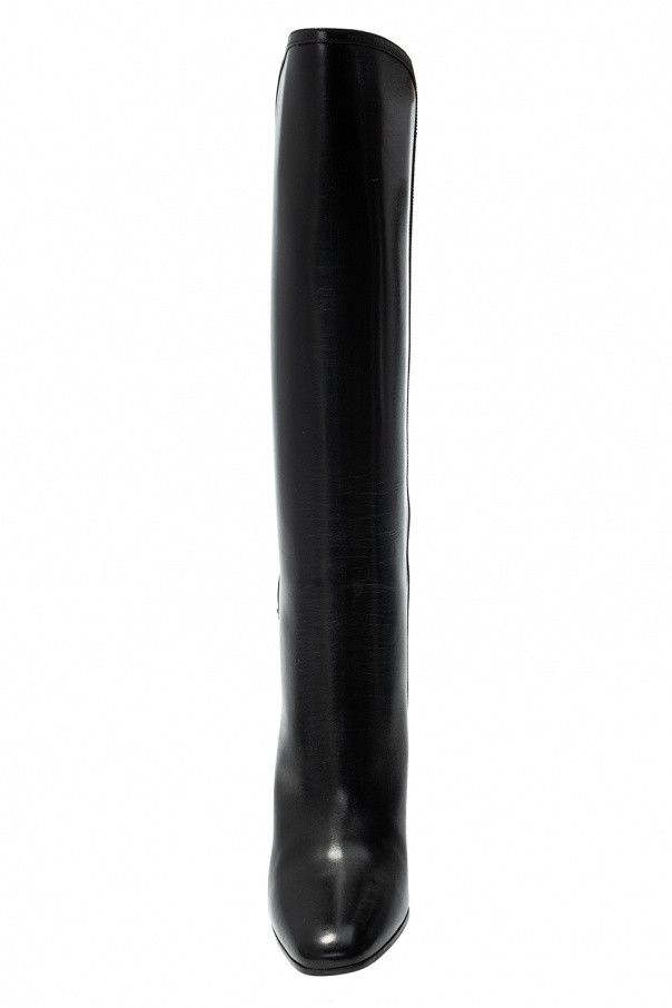 Saint Laurent Paris o1b1hav110125 632636 Jane Cassandre Boots Leather in Black Size US 9.5 / IT 39.5 - 6 Thumbnail