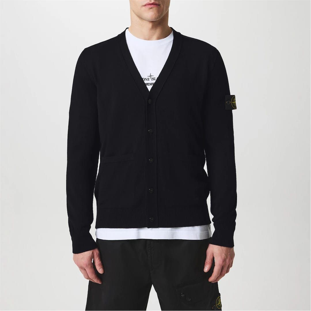 Stone Island o1g2r1mq0526 Patch Wool Cardigan in Black Size US M / EU 48-50 / 2 - 3 Thumbnail