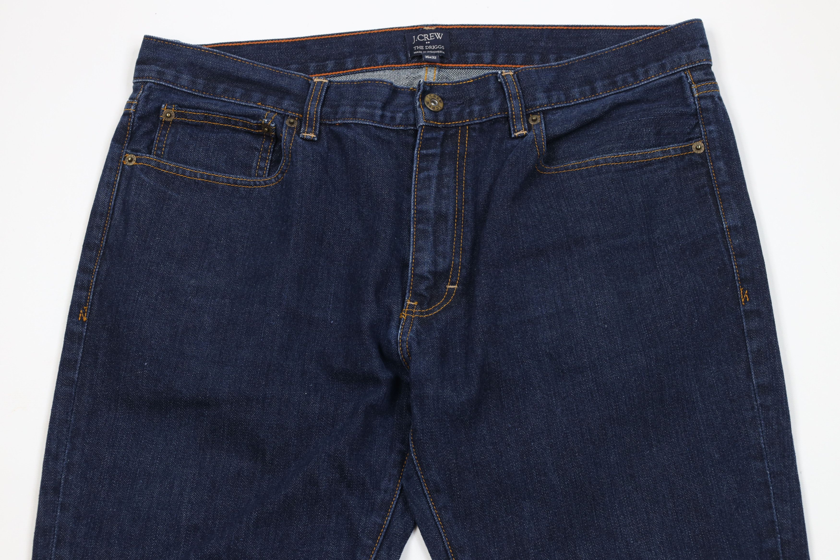 J.Crew J Crew Driggs Slim Fit Straight Leg Denim Jeans Indigo Blue Size US 35 - 2 Thumbnail