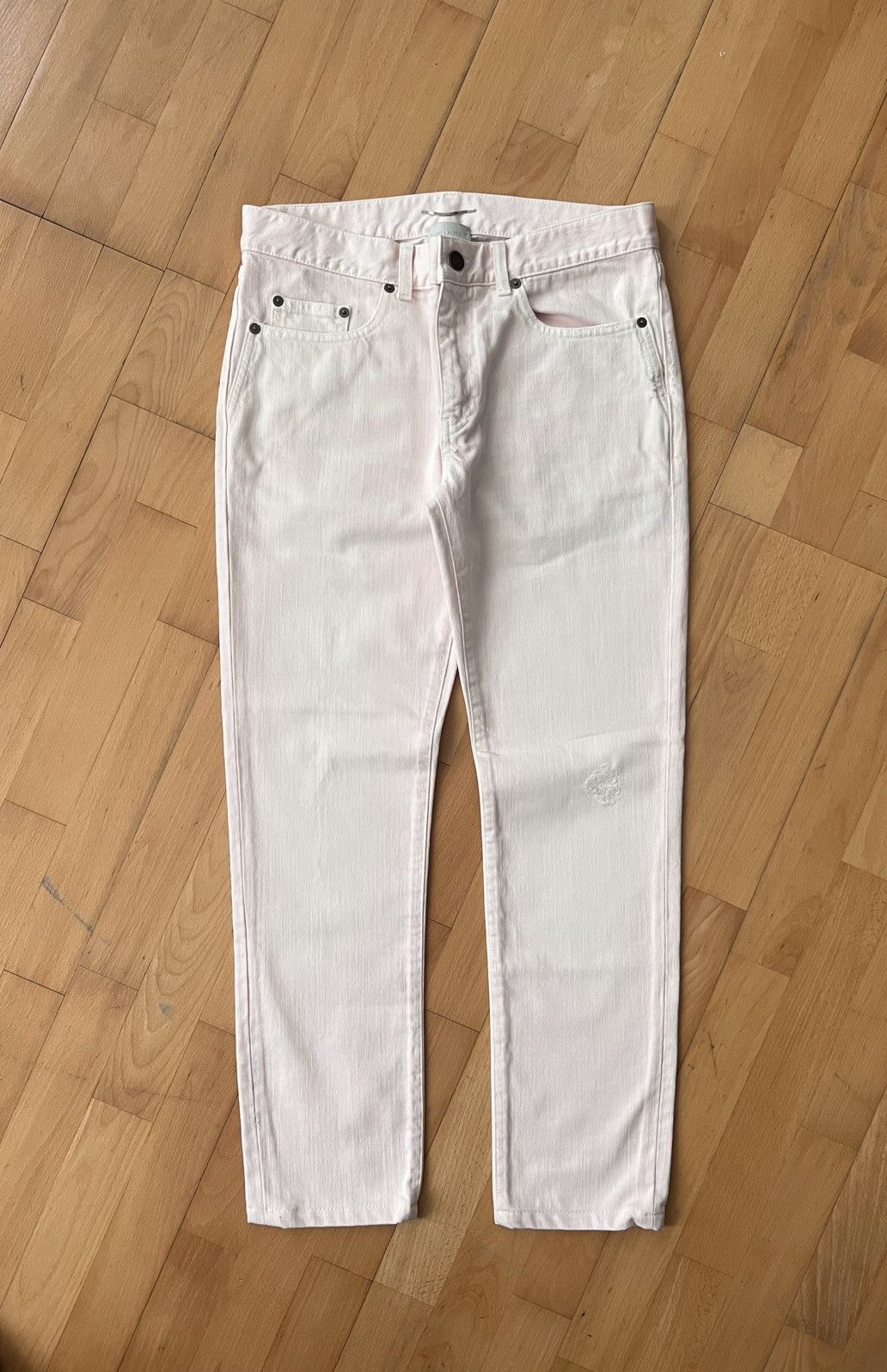 Saint Laurent Paris Saint Laurent by Hedi light pink jeans Size US 31 - 1 Thumbnail