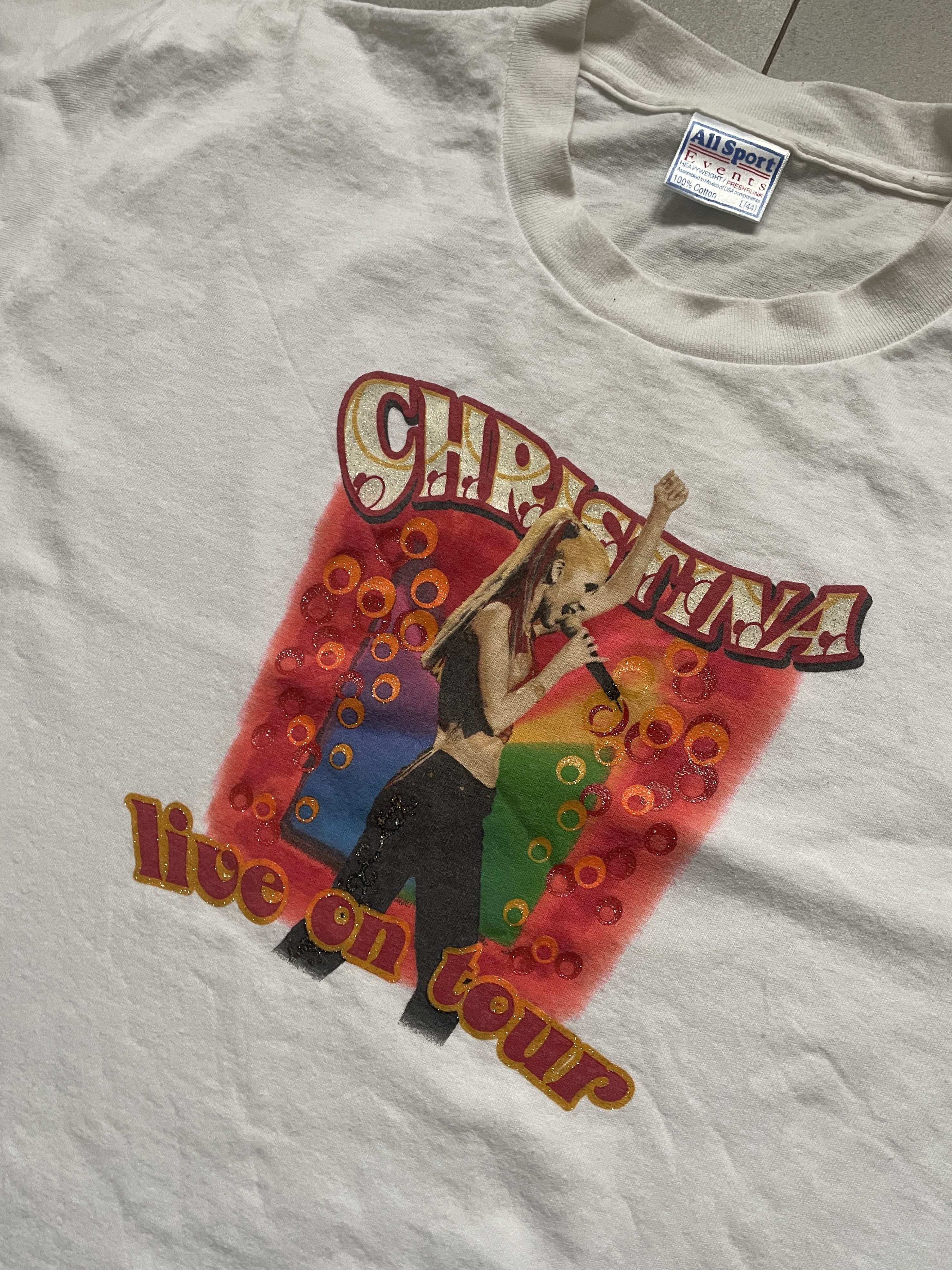 Band Tees VINTAGE CHRISTINA AGUILERA LIVE ON TOUR 90S TEE Size US L / EU 52-54 / 3 - 2 Thumbnail