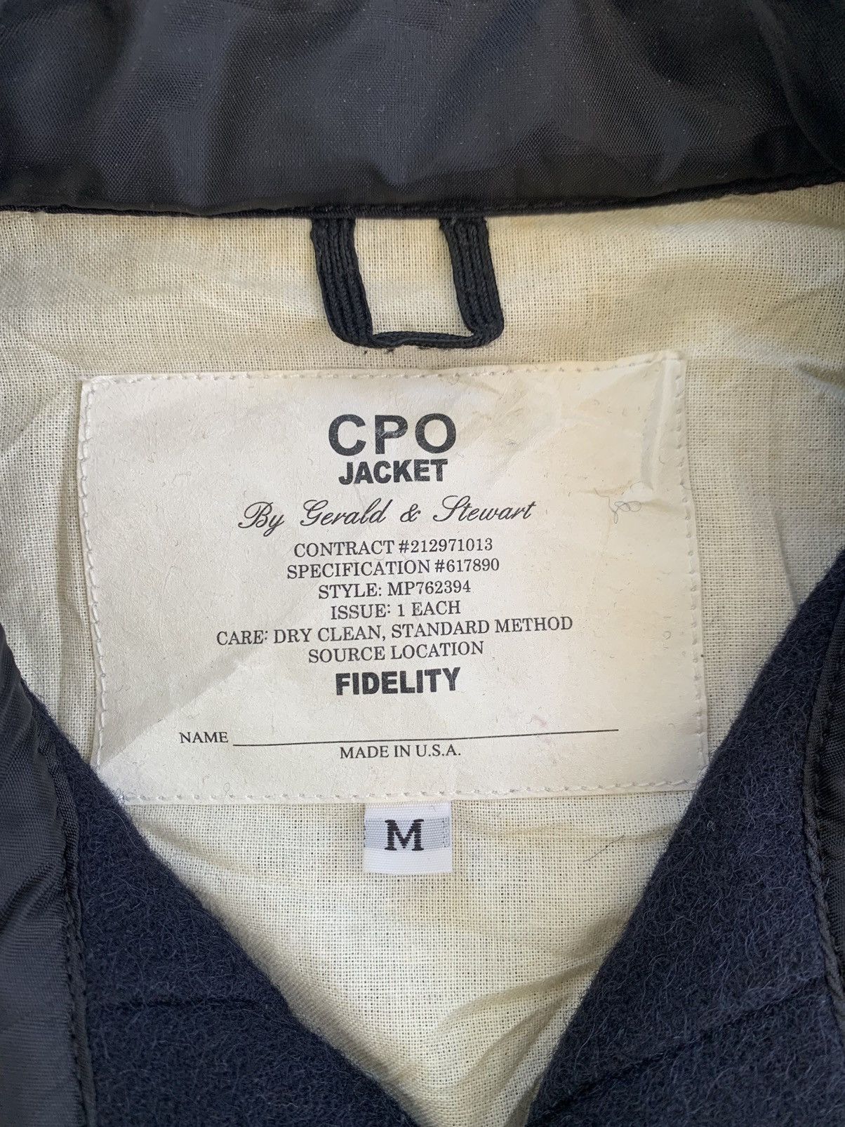 CPO × Fidelity CPO Jacket By Gerald & Stewart Fidelity Made in Usa Size US M / EU 48-50 / 2 - 6 Thumbnail