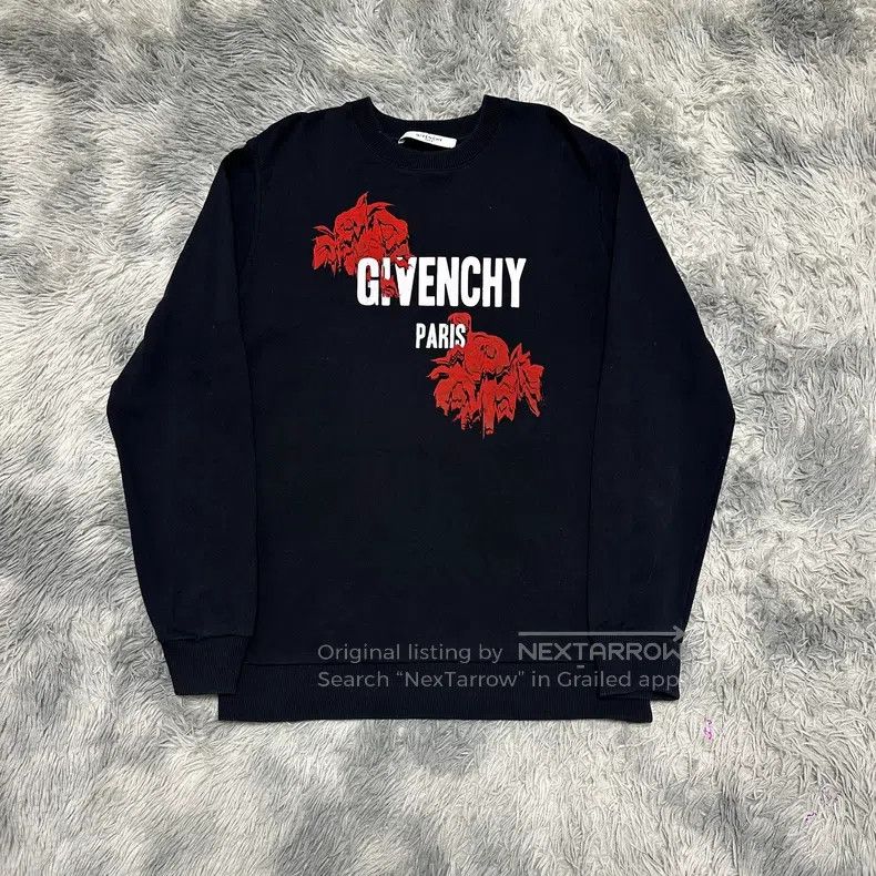 Givenchy Givenchy Rose Classic Printed Logo Sweatshirt Size US S / EU 44-46 / 1 - 1 Thumbnail
