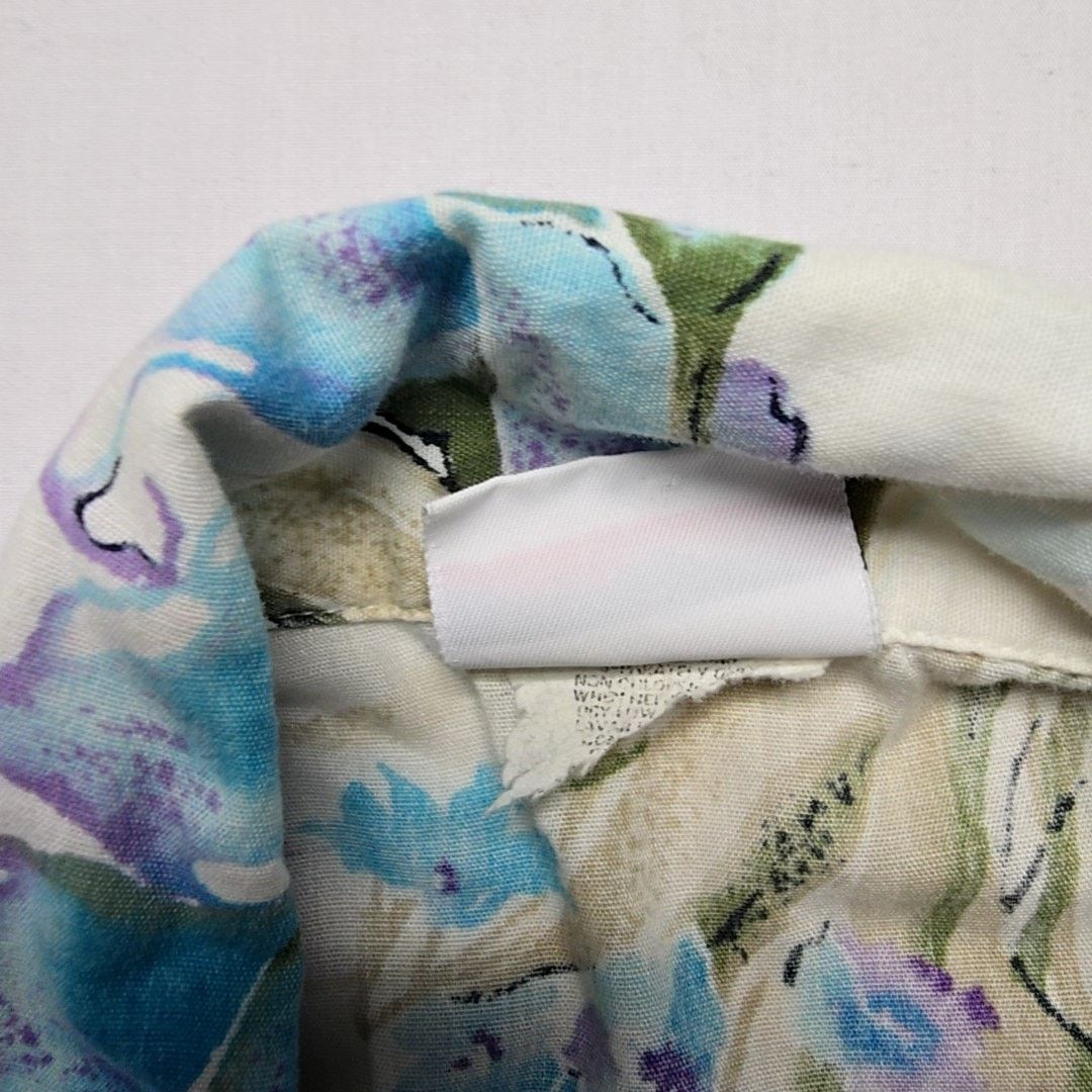Vintage Vintage Bobbie Brooks Hawaiian Shirt Floral Print Blue L Size L / US 10 / IT 46 - 7 Thumbnail