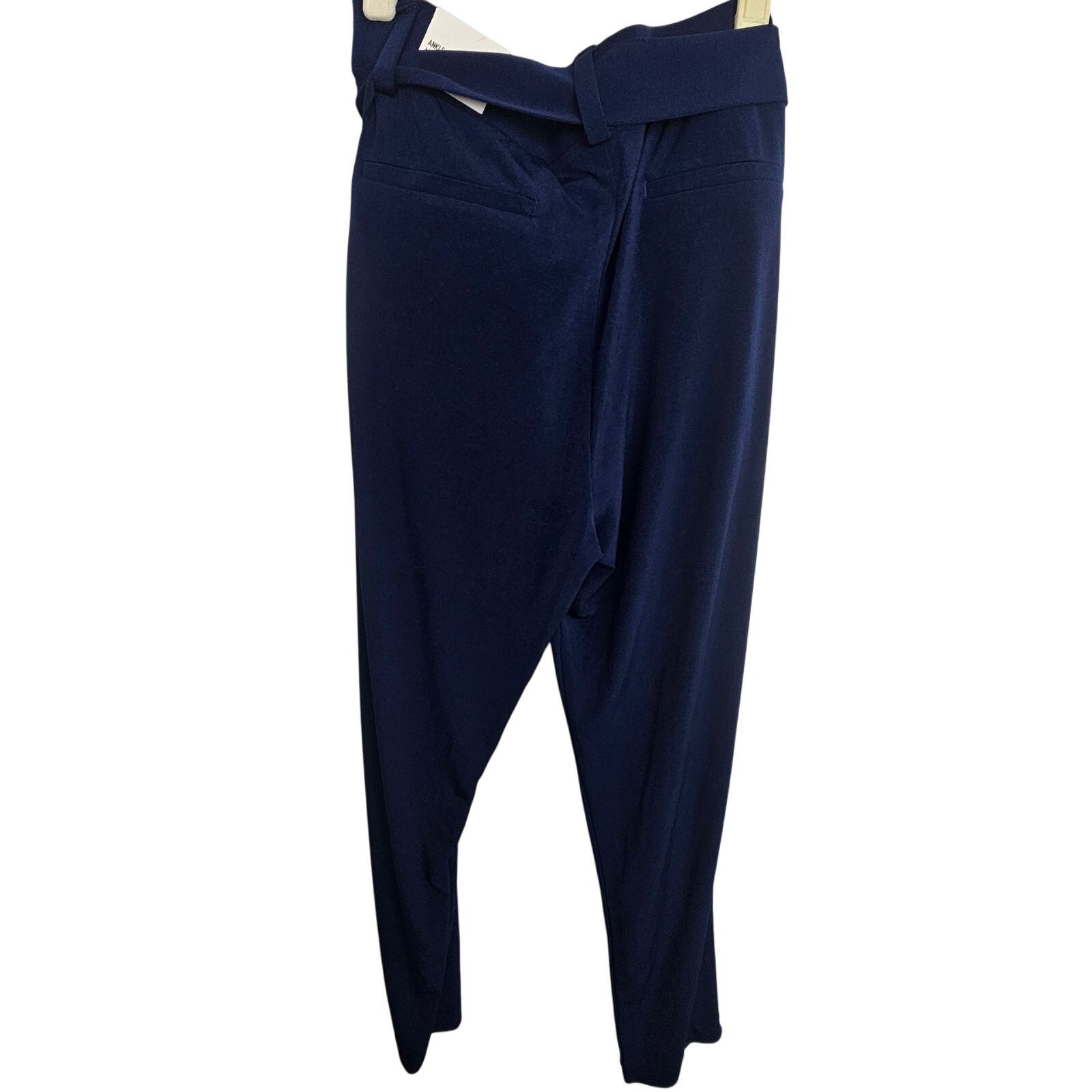 Express Express Pleated Trousers Sz M Ankle Mid Rise Stretch Comfy Size 32" / US 10 / IT 46 - 6 Thumbnail
