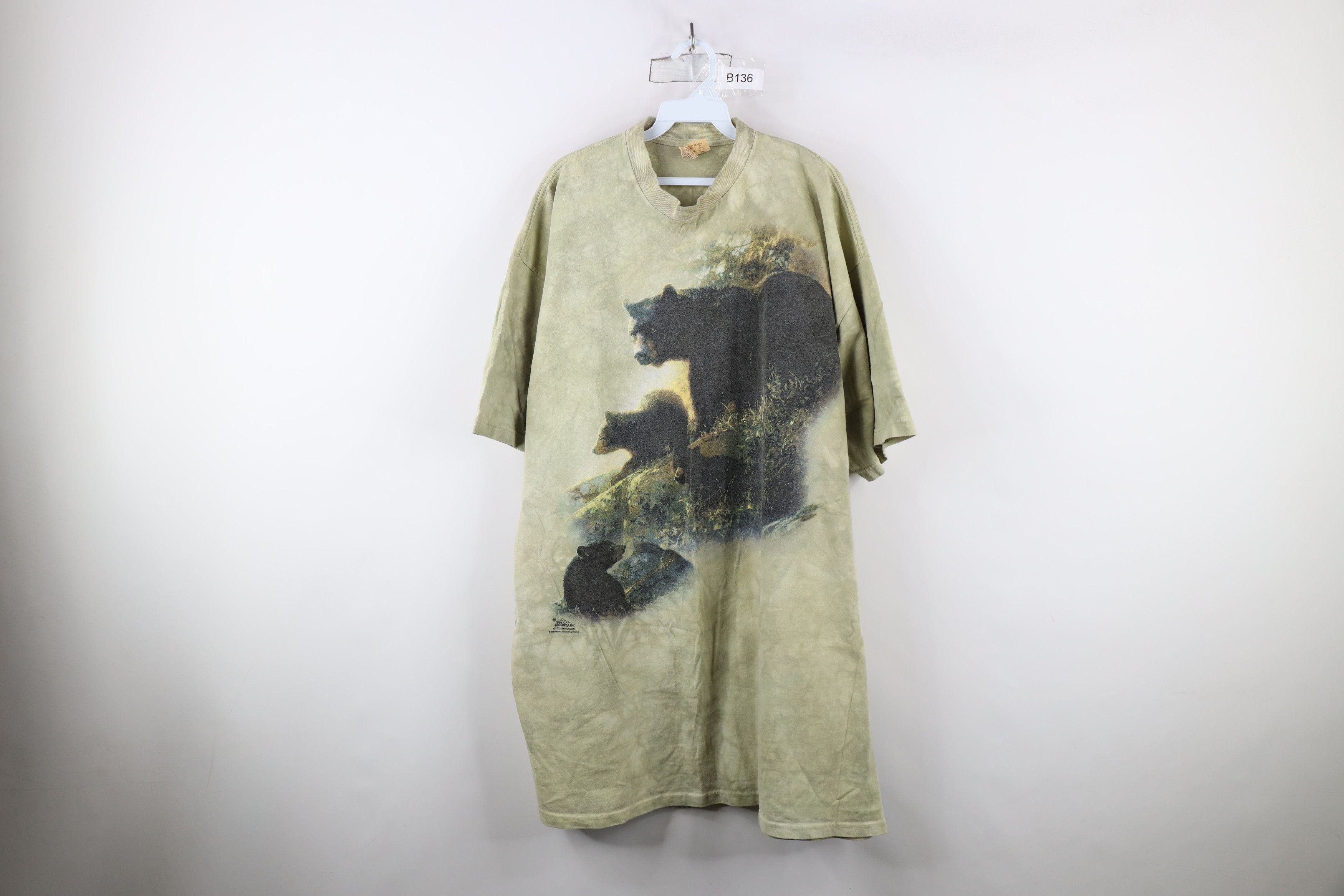 Vintage Vintage Y2K 2002 Streetwear Nature Bear Acid Wash T-Shirt Size US XXL / EU 58 / 5 - 1 Thumbnail