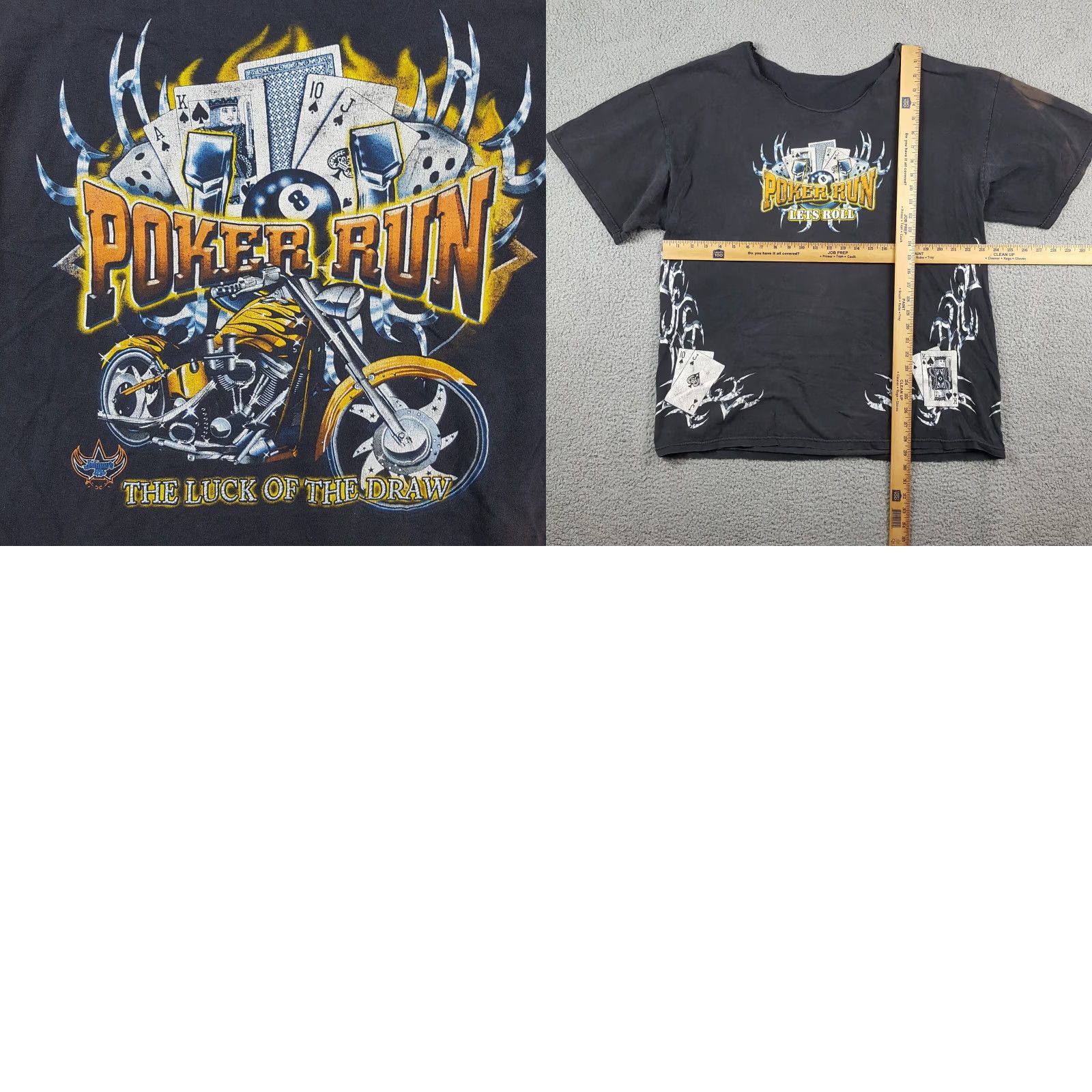 Vintage Y2K Distressed Poker Run Motorcycle Biker Tribal Size XL Faded Vintage T Shirt Size US XL / EU 56 / 4 - 8 Thumbnail