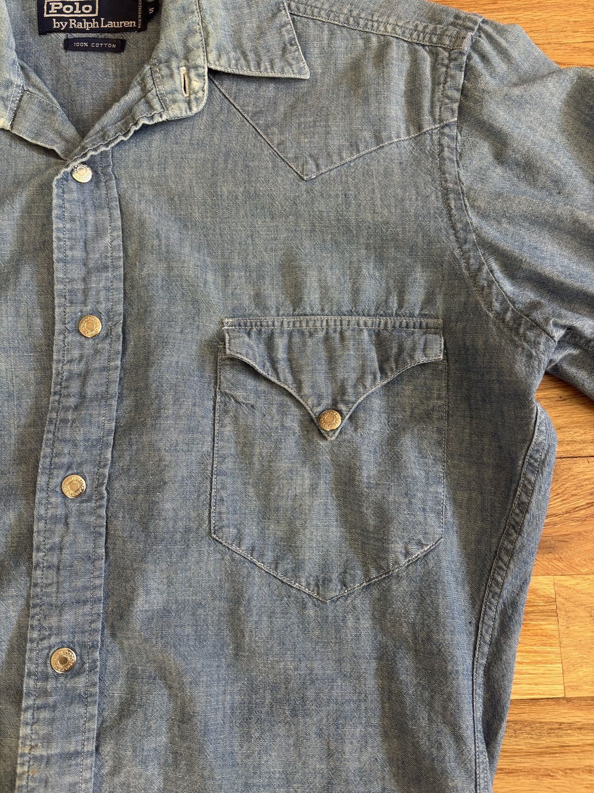 Polo Ralph Lauren Vintage Polo Ralph Lauren Denim Western Button Down Shirt Size US S / EU 44-46 / 1 - 2 Thumbnail