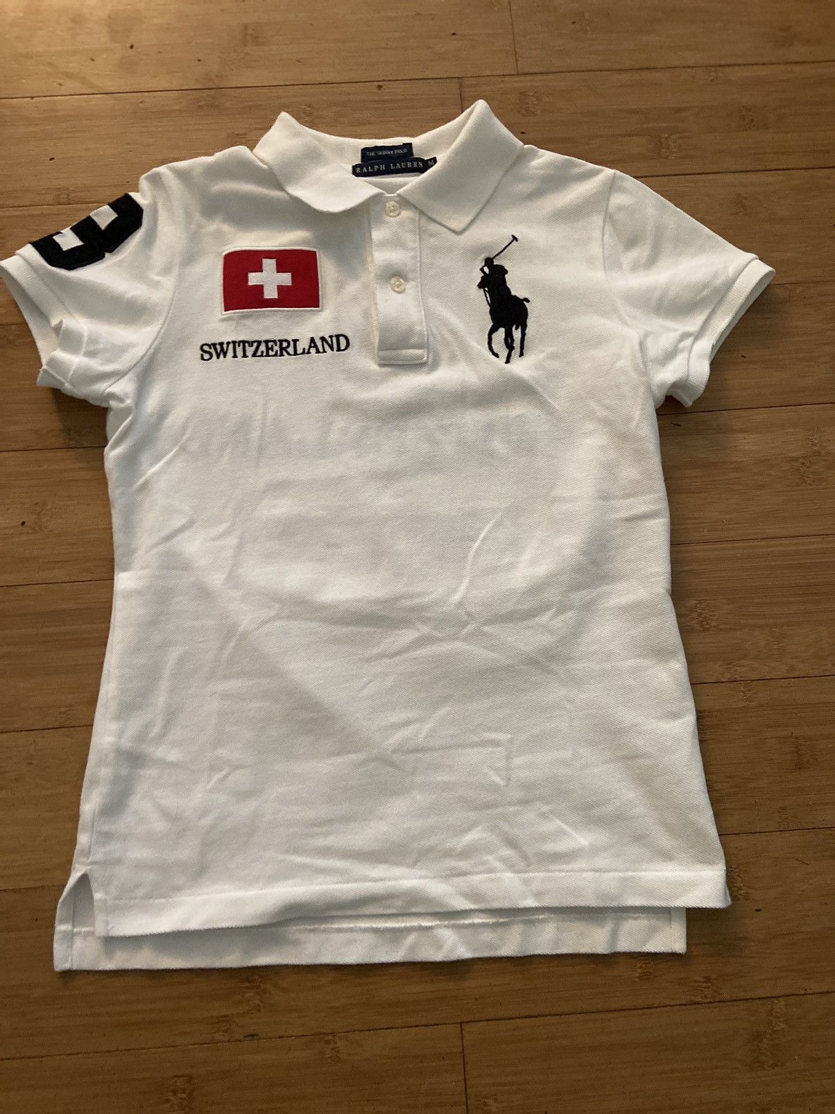 image of Polo Ralph Lauren Switzerland Polo in White, Men's (Size Small)