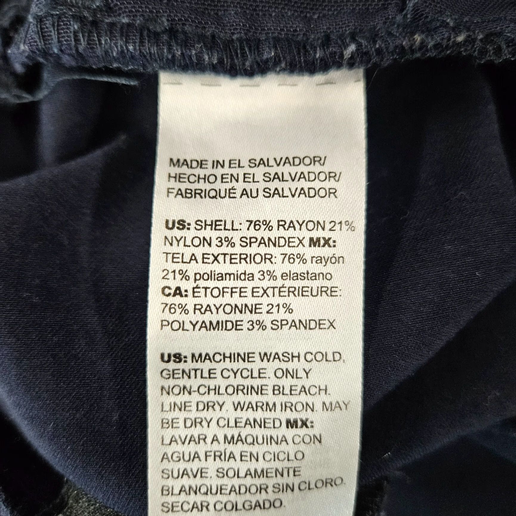 Vintage Chico's Womens Pants 14 Blue Pull On High Rise Rayon Blend Nylon Spandex Size 36" / US 14 / IT 50 - 6 Thumbnail